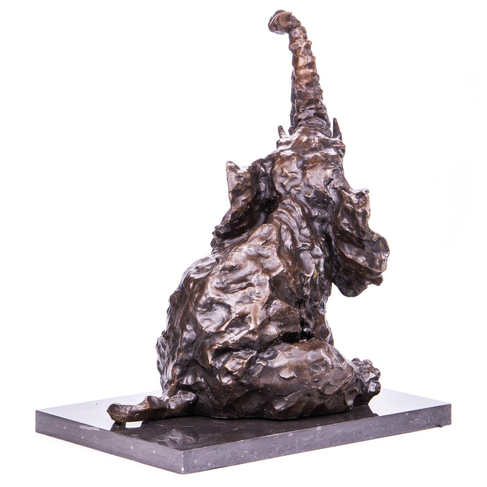 Playful Sitting Elephant Large Bronze Sculpture | Animal Sculptures