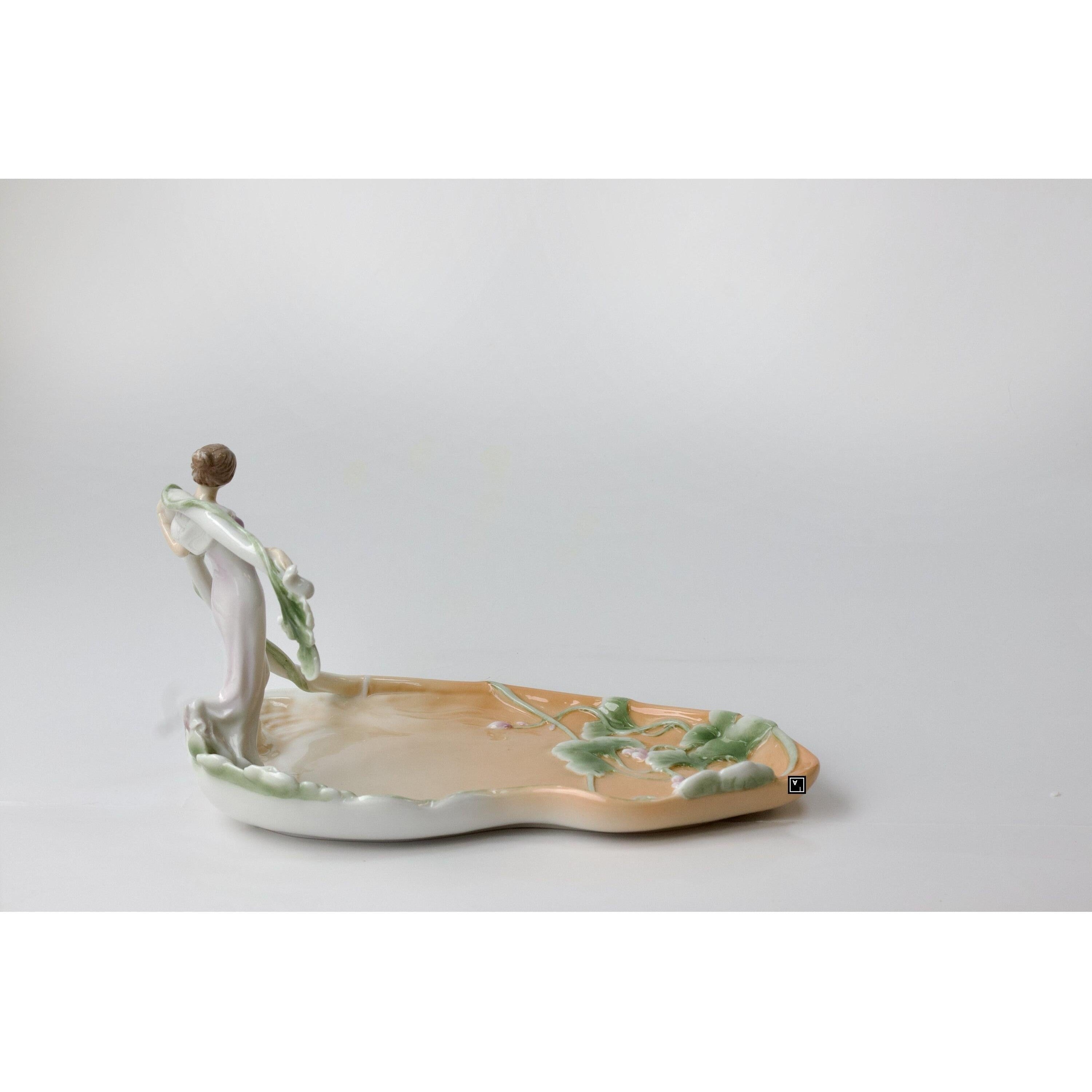 Porcelain Bowl with standing Woman | Vases & Bowls | Home Decor