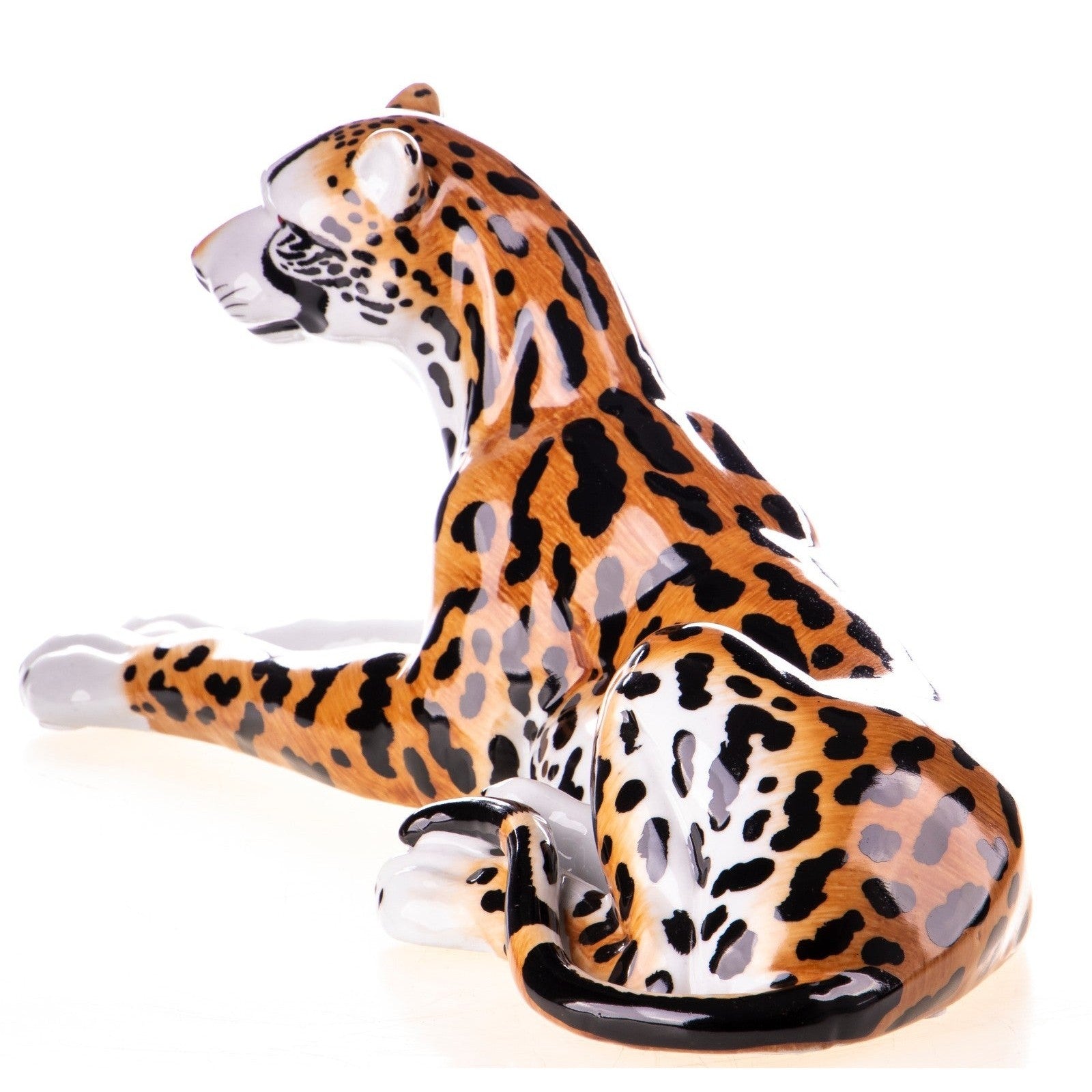 Porcelain Leopard Figurine | Animal Sculptures | Home Decor