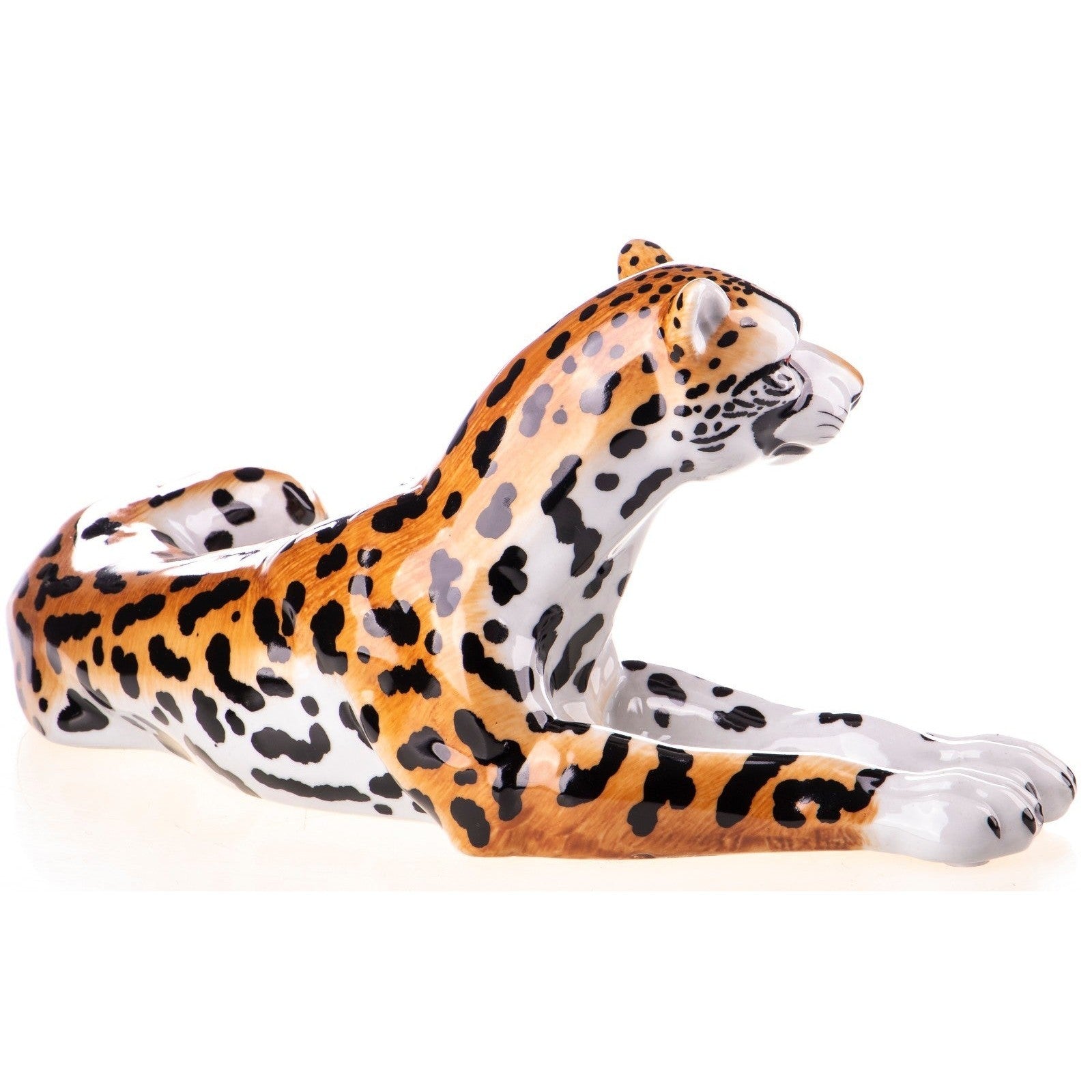 Porcelain Leopard Figurine | Animal Sculptures | Home Decor