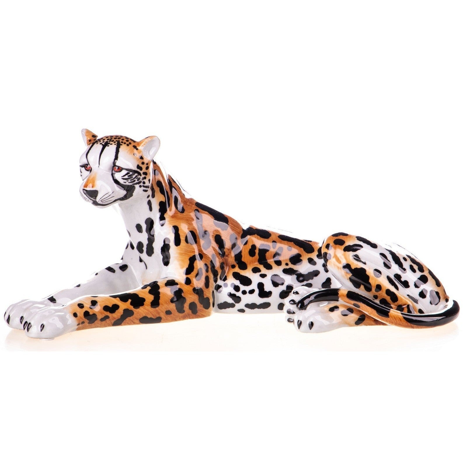 Porcelain Leopard Figurine | Animal Sculptures | Home Decor