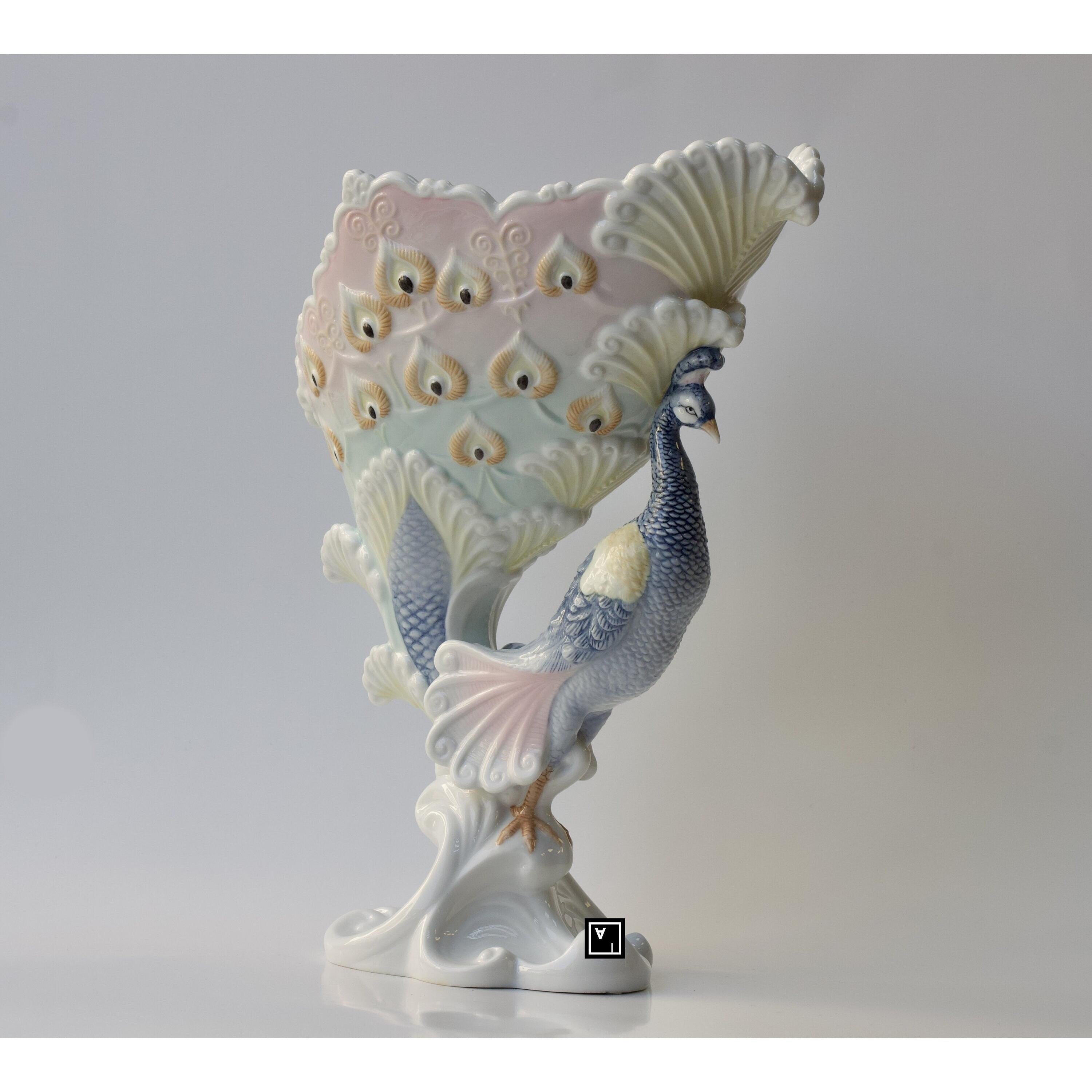 Porcelain Peacock Bowl | Vases & Bowls | Home Decor | Handcrafted