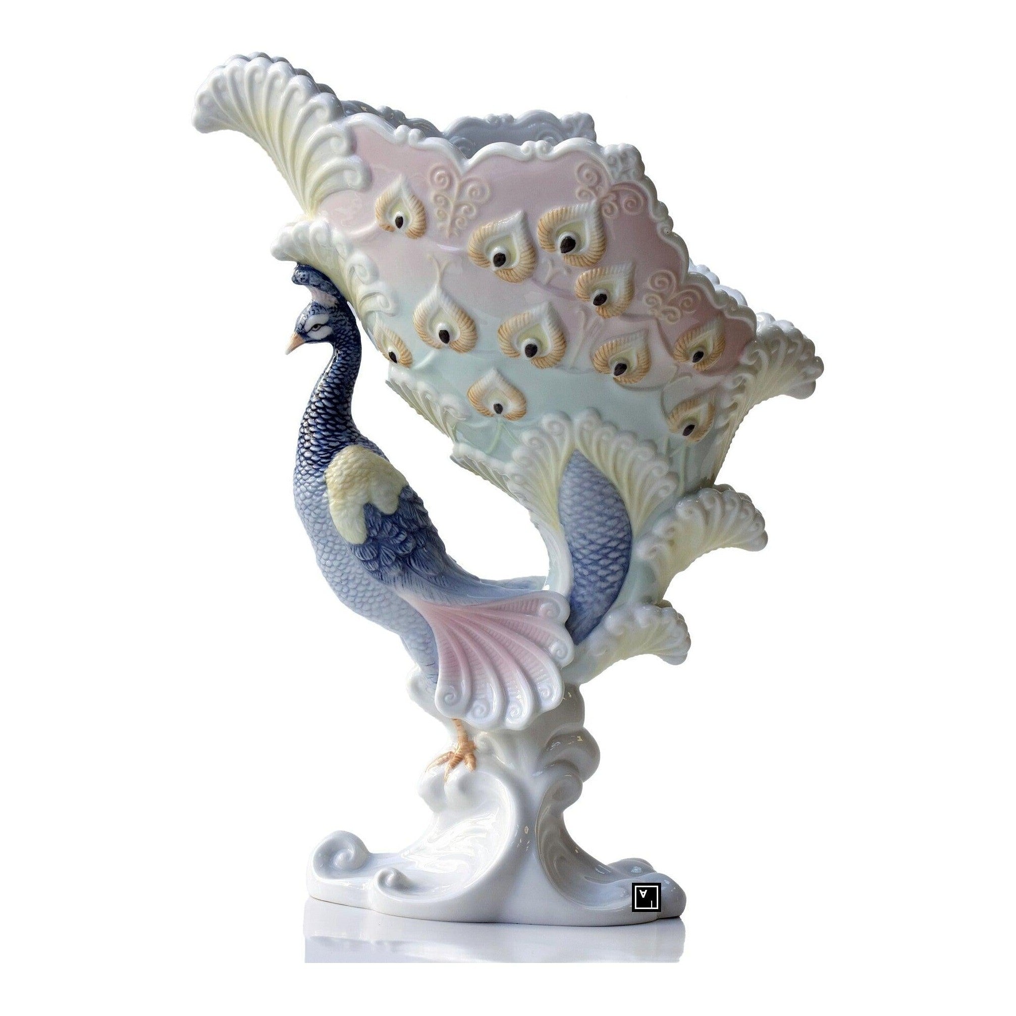 Porcelain Peacock Bowl | Vases & Bowls | Home Decor | Handcrafted