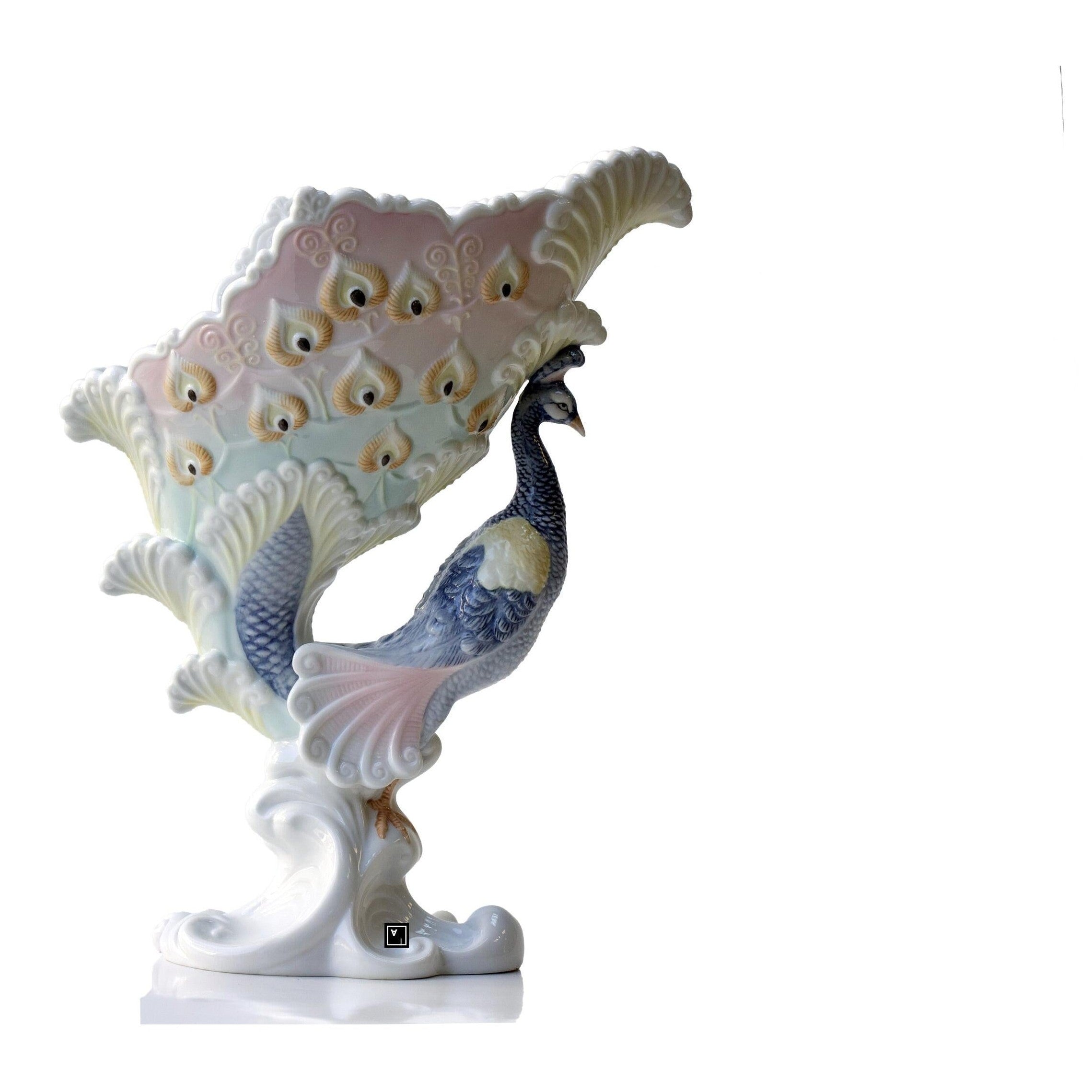 Porcelain Peacock Bowl | Vases & Bowls | Home Decor | Handcrafted