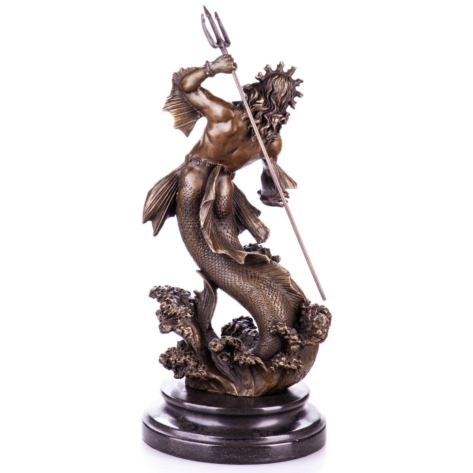 Poseidon Greek God of the Sea Bronze Sculpture, Mythology & Deity Scul