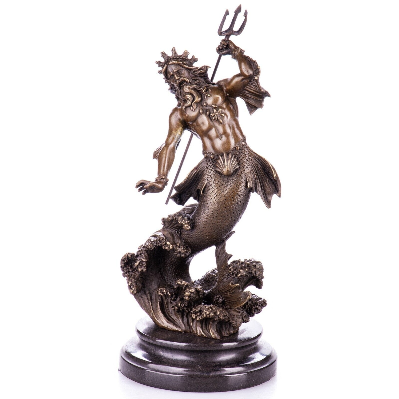 Poseidon Greek God of the Sea Bronze Sculpture, Mythology & Deity Scul