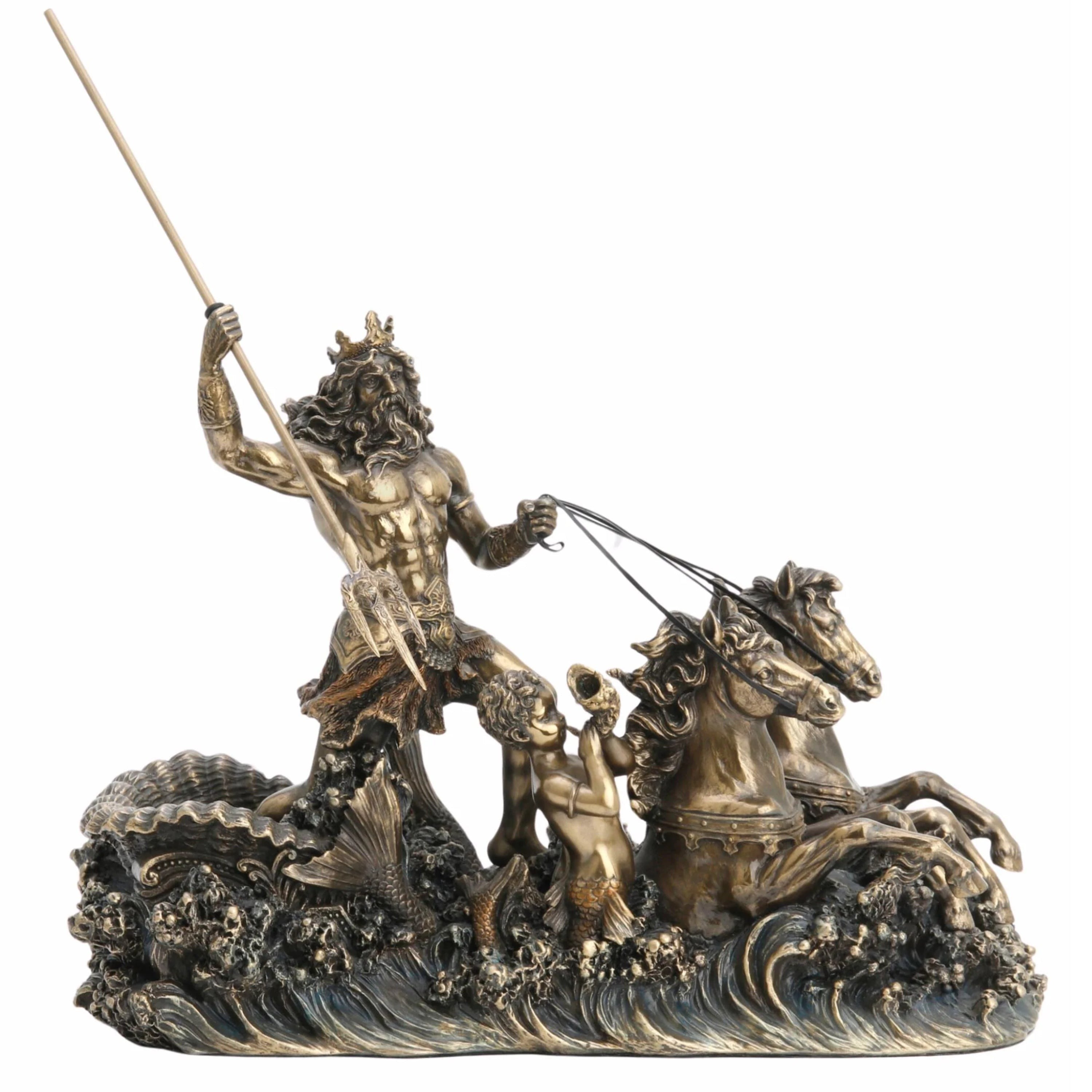 Poseidon Ride Hippocamps | Mythology & Deity Sculptures