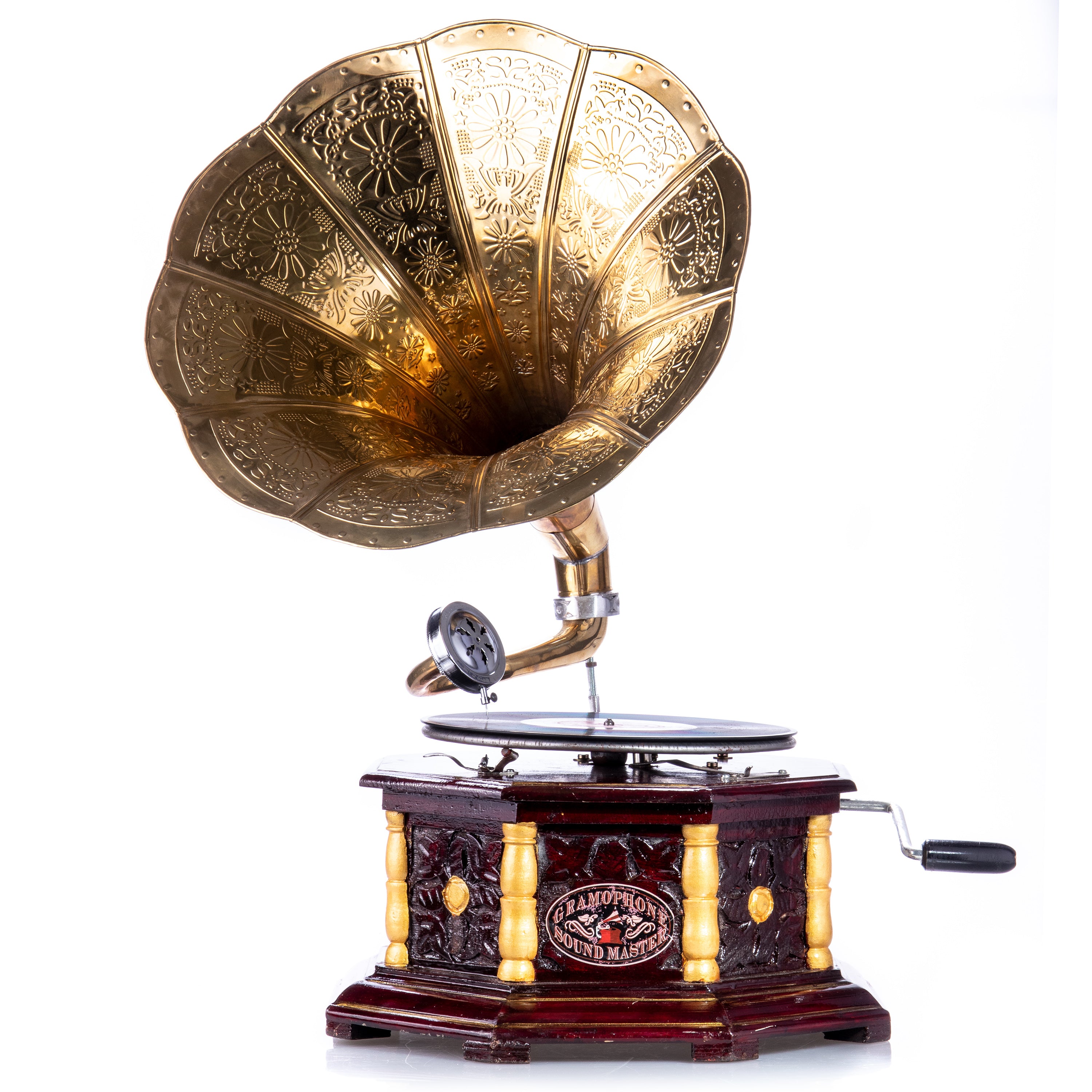 Vintage Style Gramophone with Mechanical Motor – Retro Record Player
