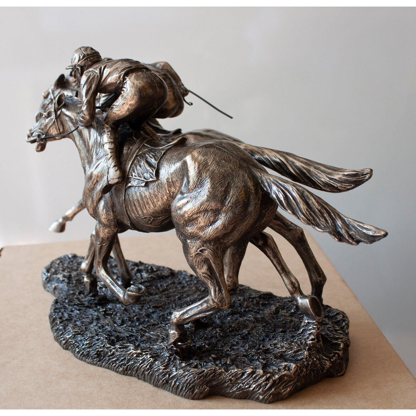Race Two jockeys | Curios & Collectibles | Home Decor | Handcrafted