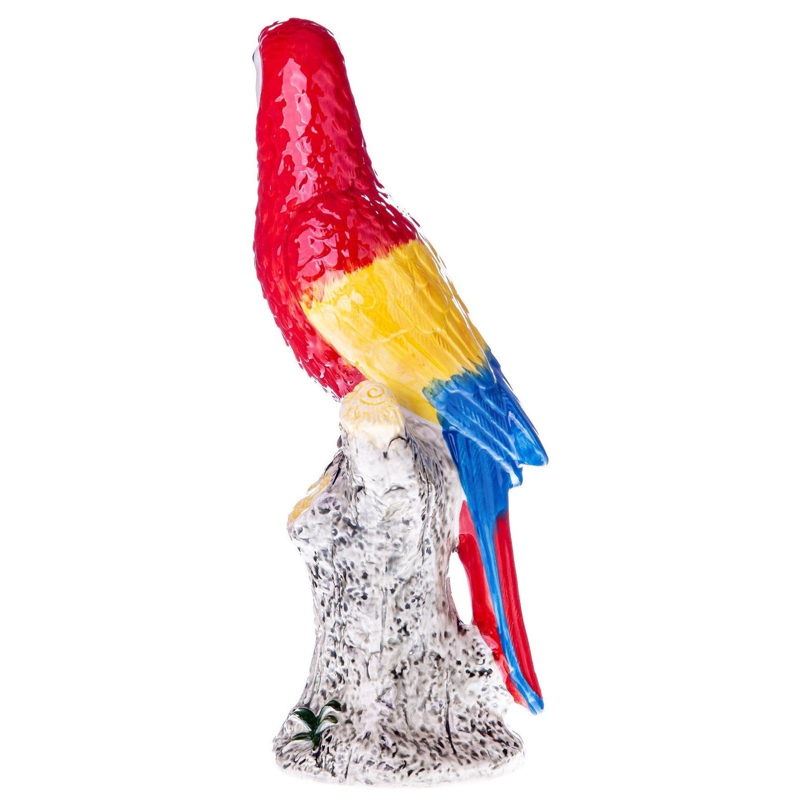 Red Ceramic Parrot Figurine | Animal Sculptures | Home Decor