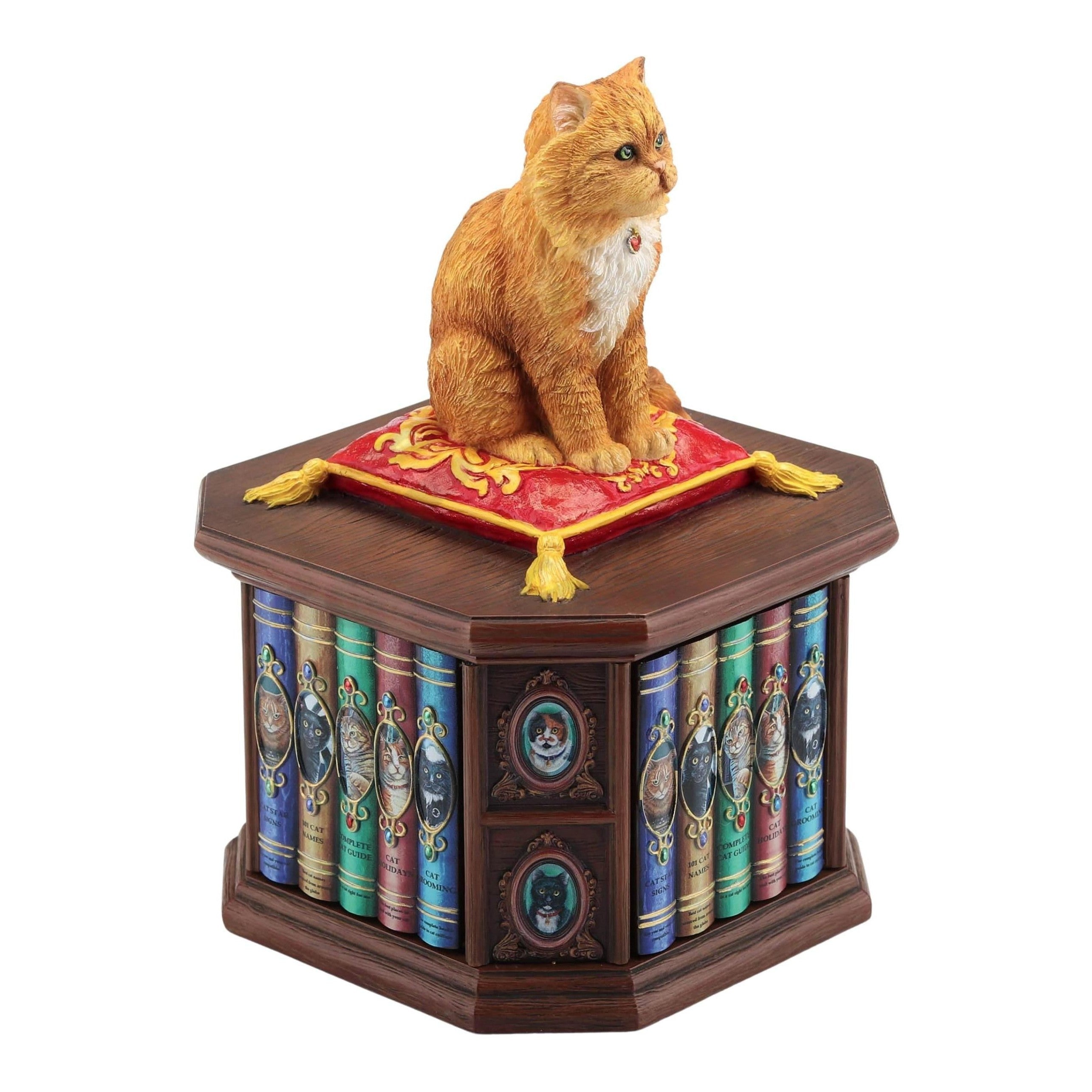 Regal Cat on Bookcase | Animal Sculptures | Home Decor | Handcrafted