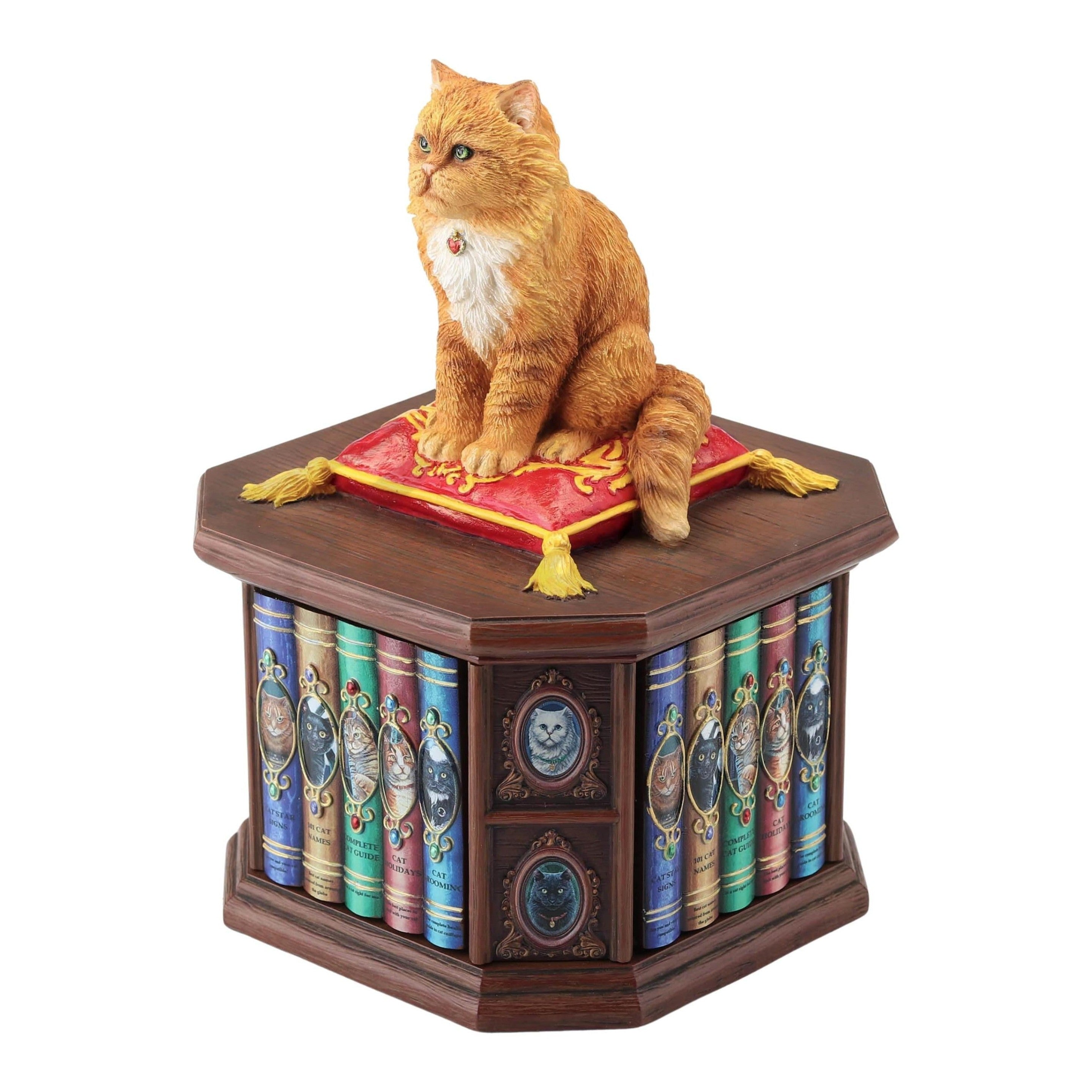 Regal Cat on Bookcase | Animal Sculptures | Home Decor | Handcrafted