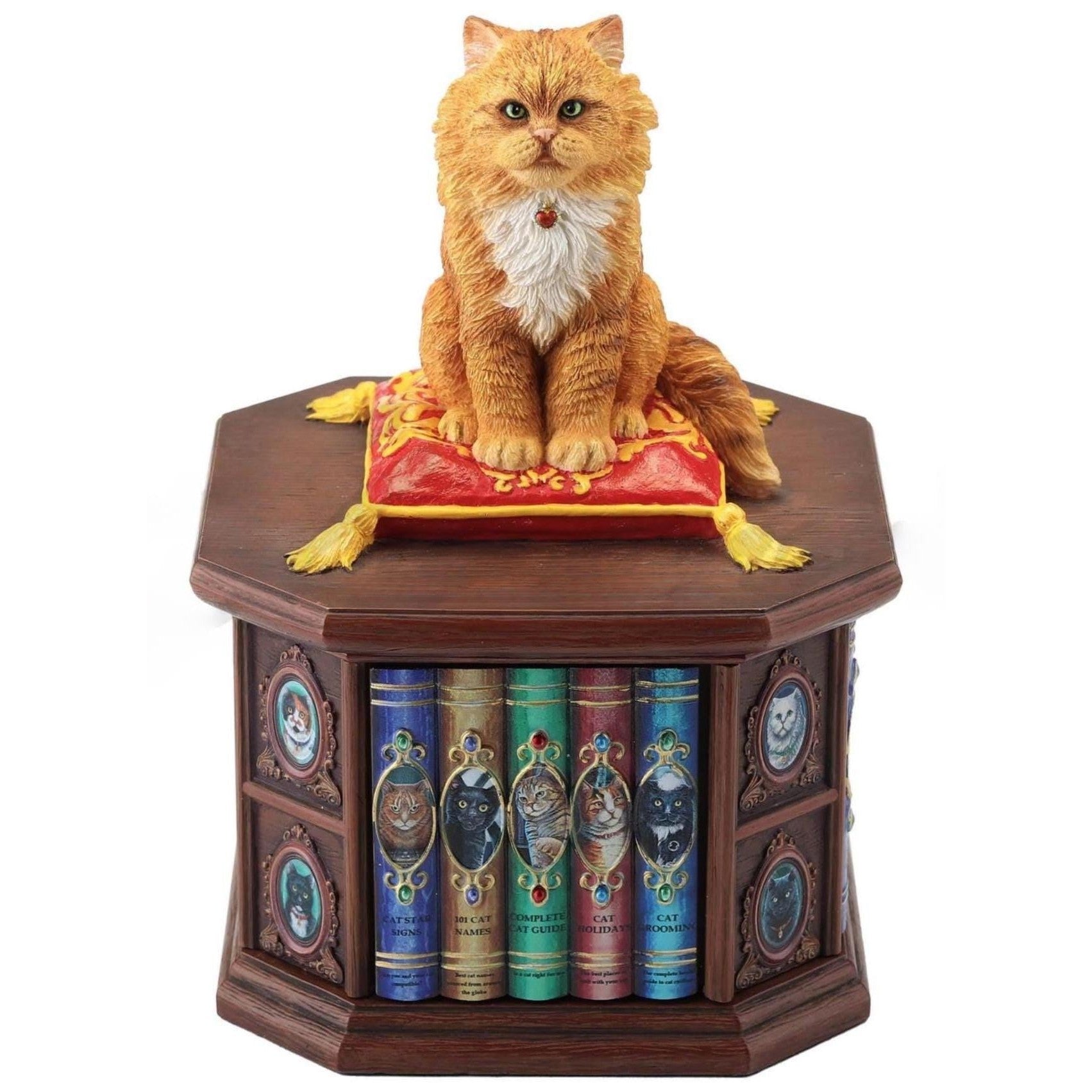 Regal Cat on Bookcase | Animal Sculptures | Home Decor | Handcrafted