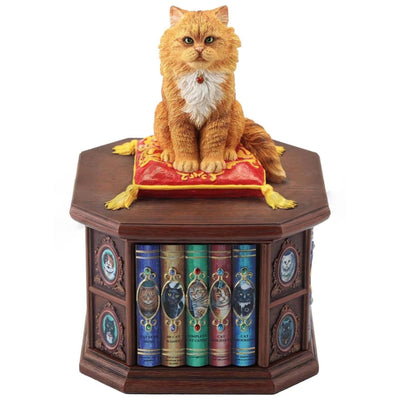 Regal Cat on Bookcase | Animal Sculptures | Home Decor | Handcrafted