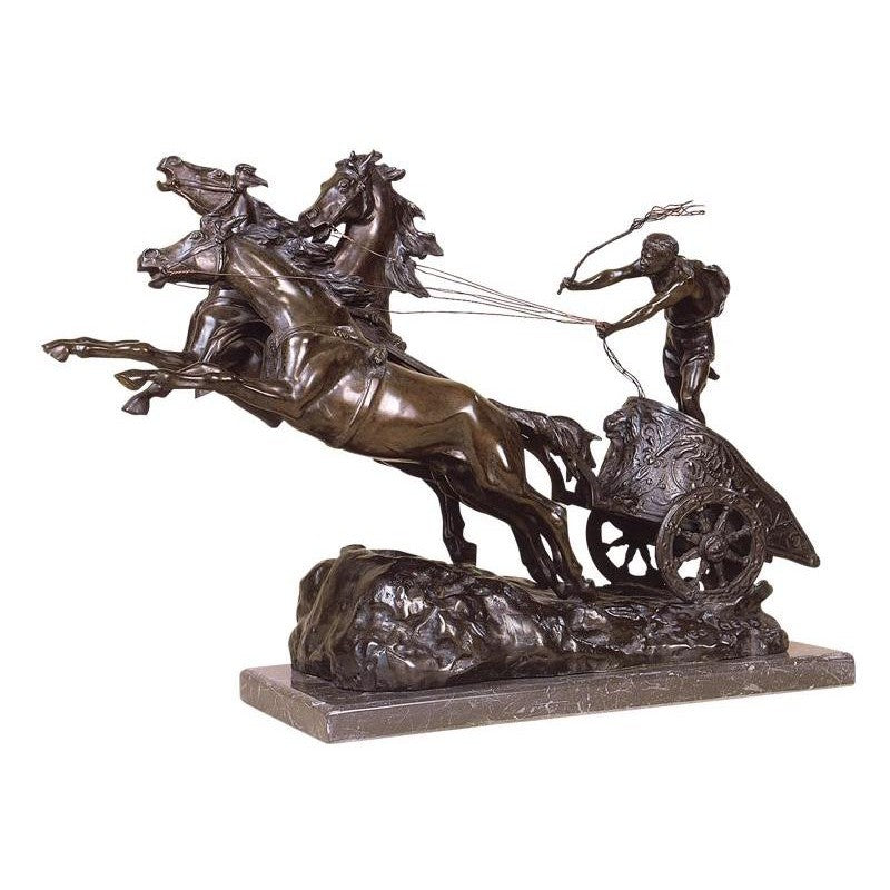 Roman Horses Chariot Riding Gladiator | Animal Sculptures