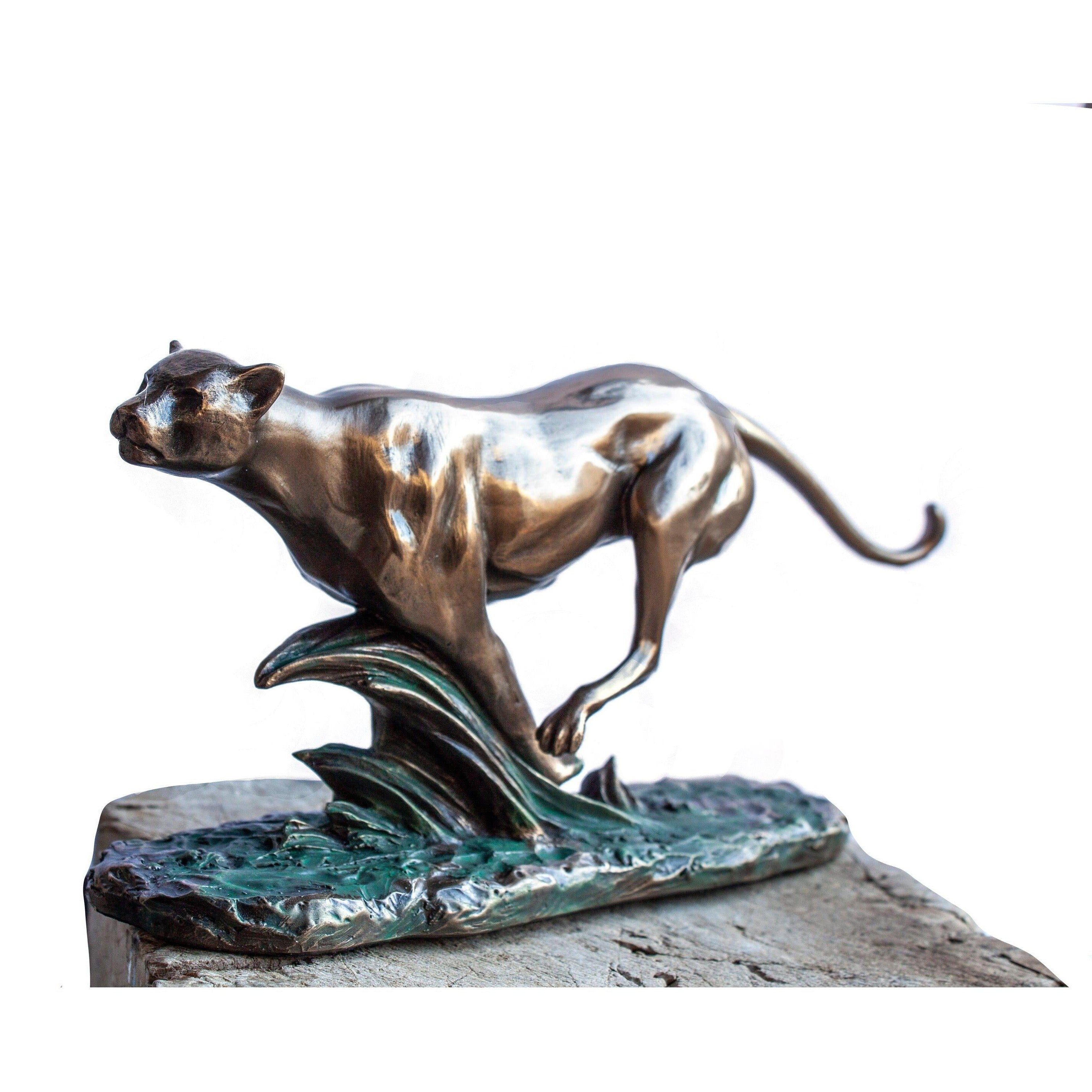 Running Panther | Animal Sculptures | Home Decor | Handcrafted
