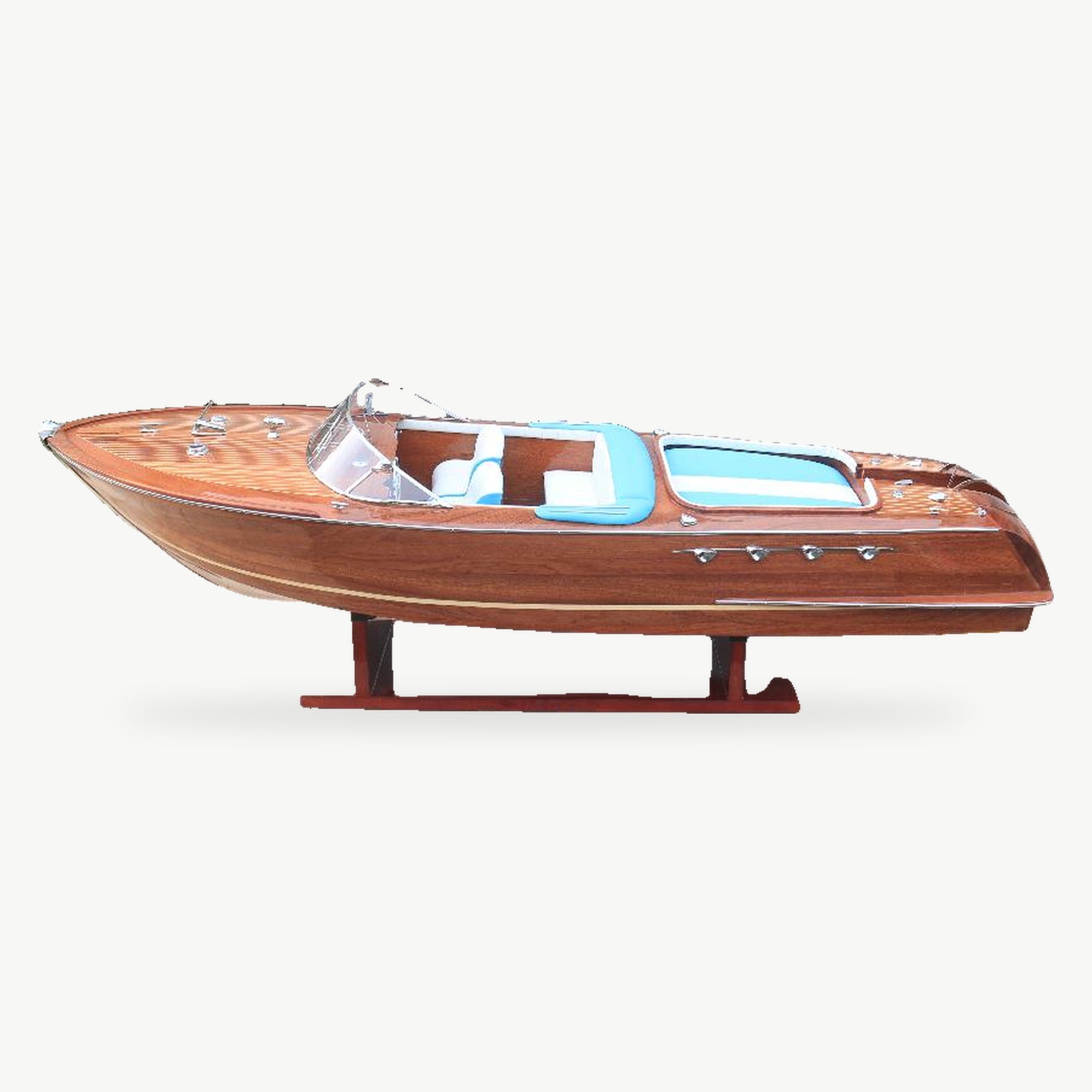 Riva Aquarama Wooden Model Boat – 124 cm, Natural Wood