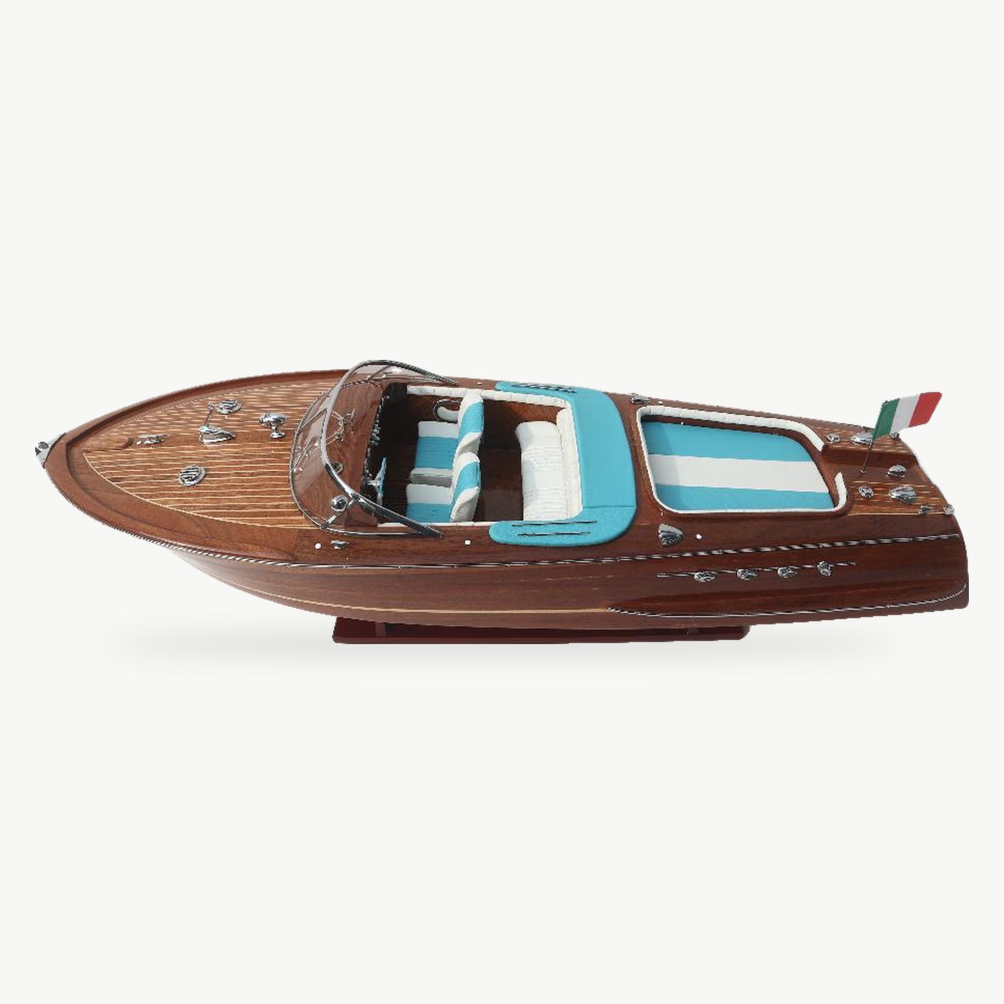 Super Riva Aquarama Wooden Model Boat – 87 cm, Natural Wood