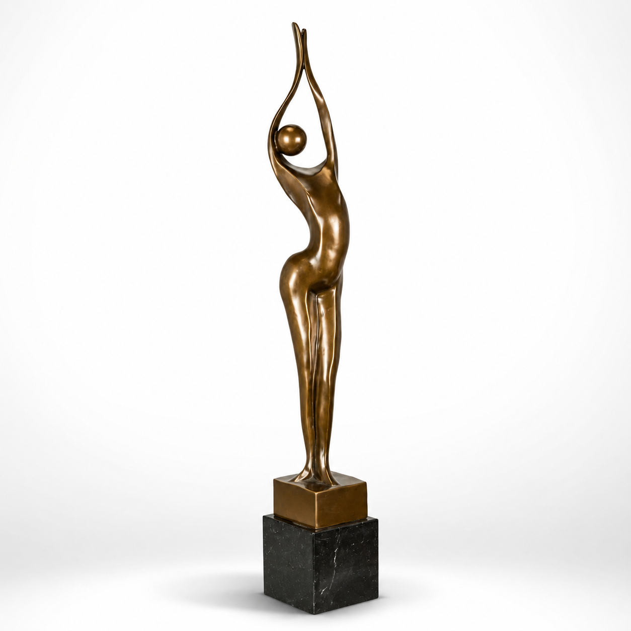 Modernist Bronze Sculpture of a Woman | Figurines & Statues