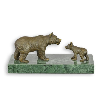 Bear with Cub Bronze Sculpture