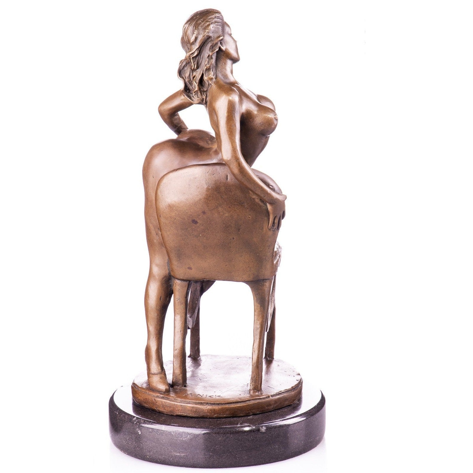 Sensual Woman on Chair Bronze Art Sculpture | Figurines & Statues