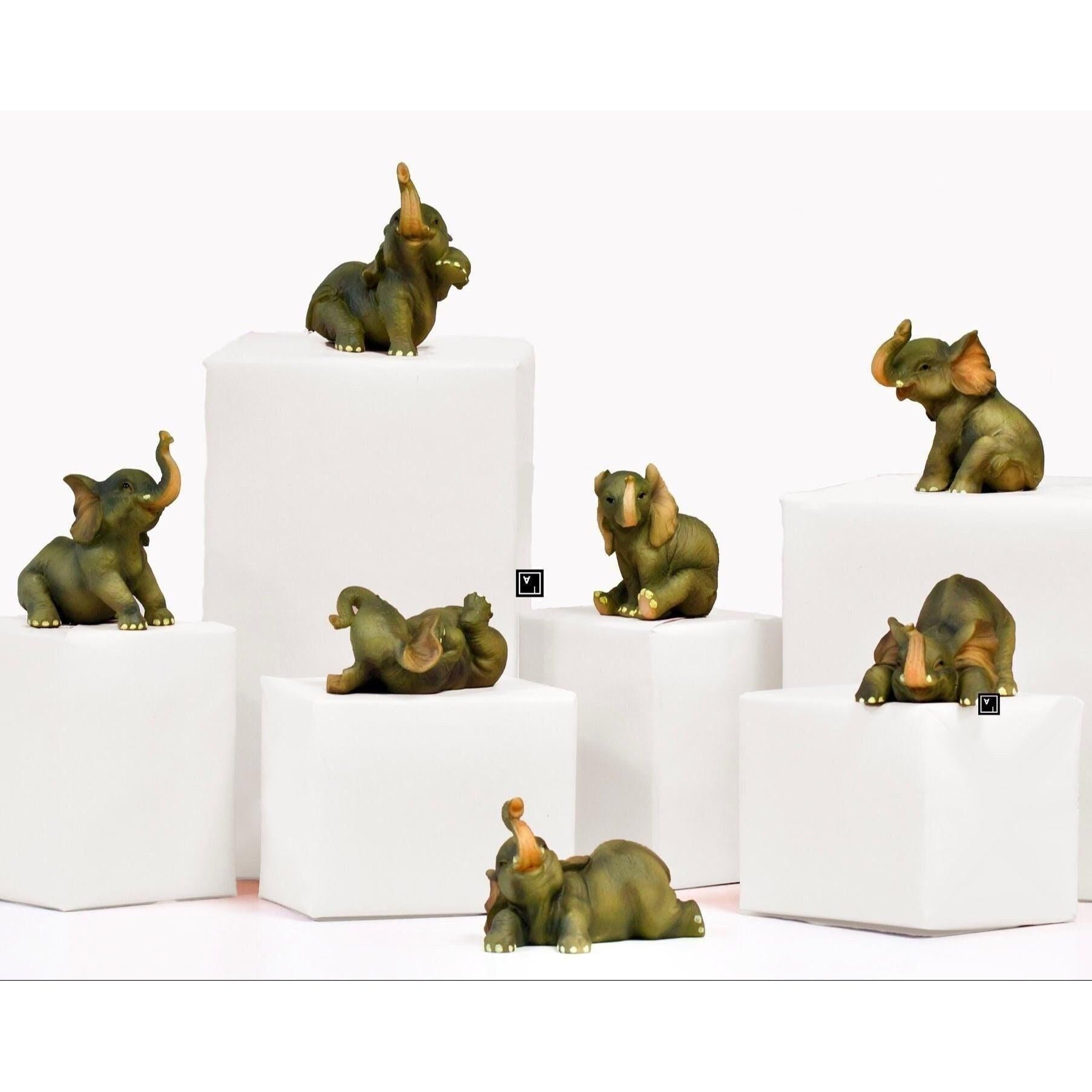 Seven Pieces Baby Elephant | Animal Sculptures | Home Decor