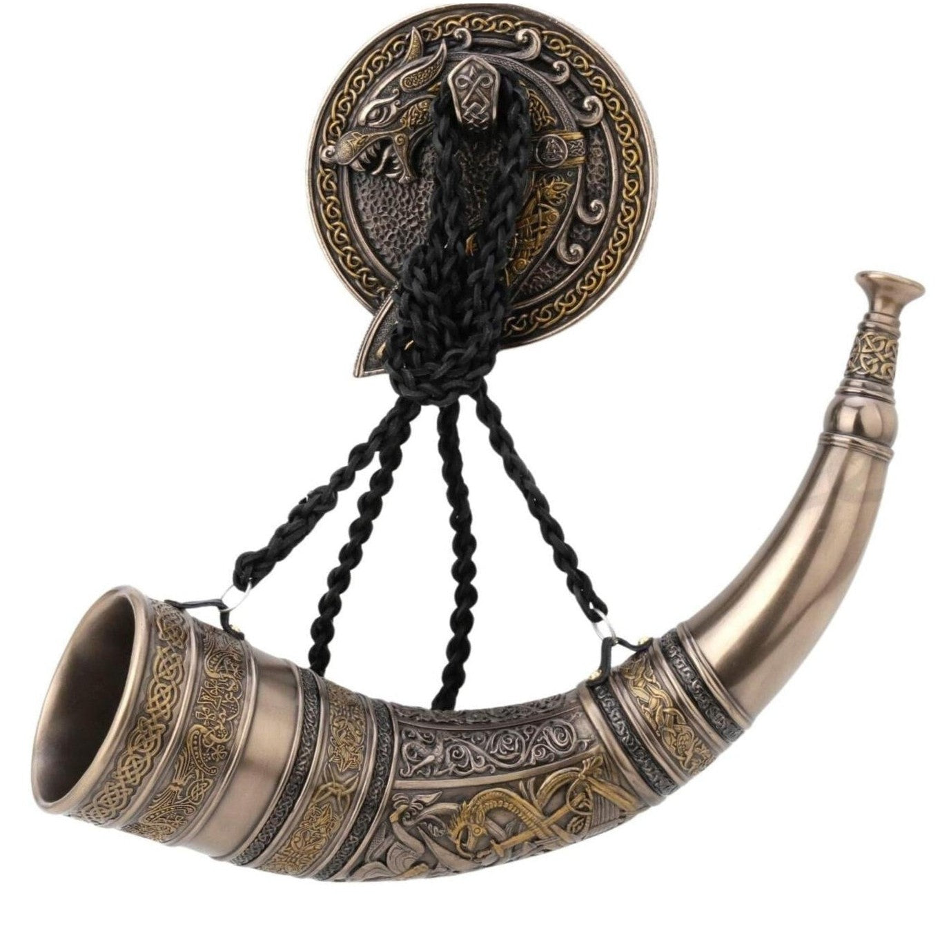 Sigur Slaying Fafnir Viking Blowing Horn | Curios & Collectibles