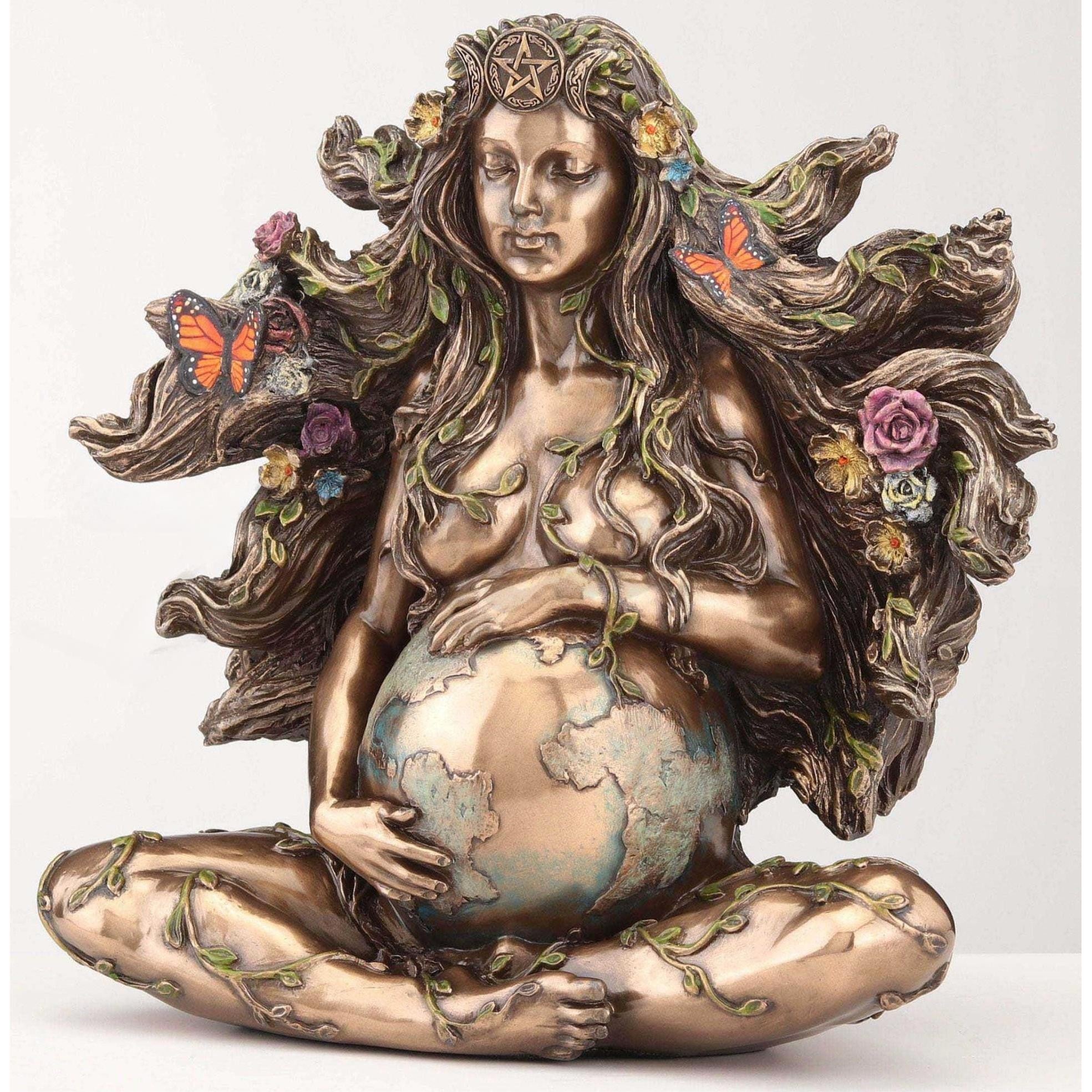 Sitting Pregnant Mother Gaia | Mythology & Deity Sculptures