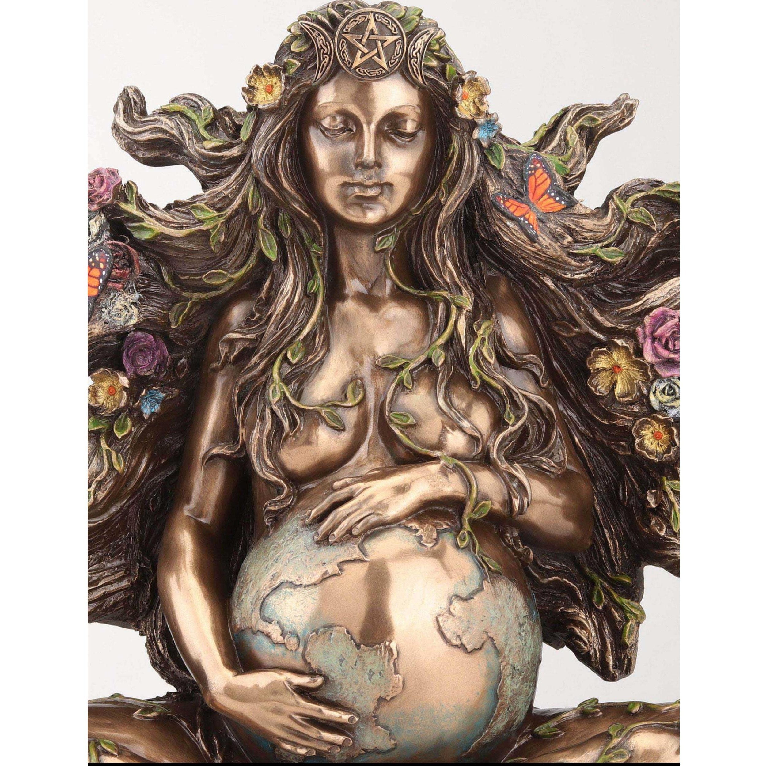 Sitting Pregnant Mother Gaia | Mythology & Deity Sculptures