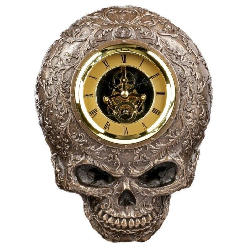 Skeleton Skull Wall Clock | Clocks | Home Decor | Handcrafted