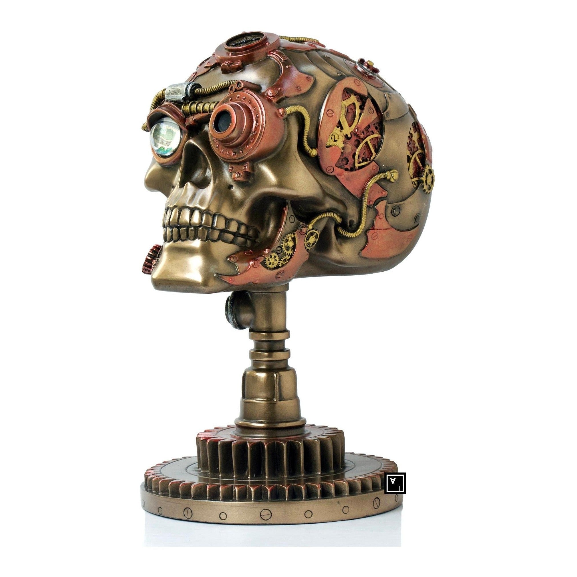 Skull on a cogwheel stand | Curios & Collectibles | Home Decor