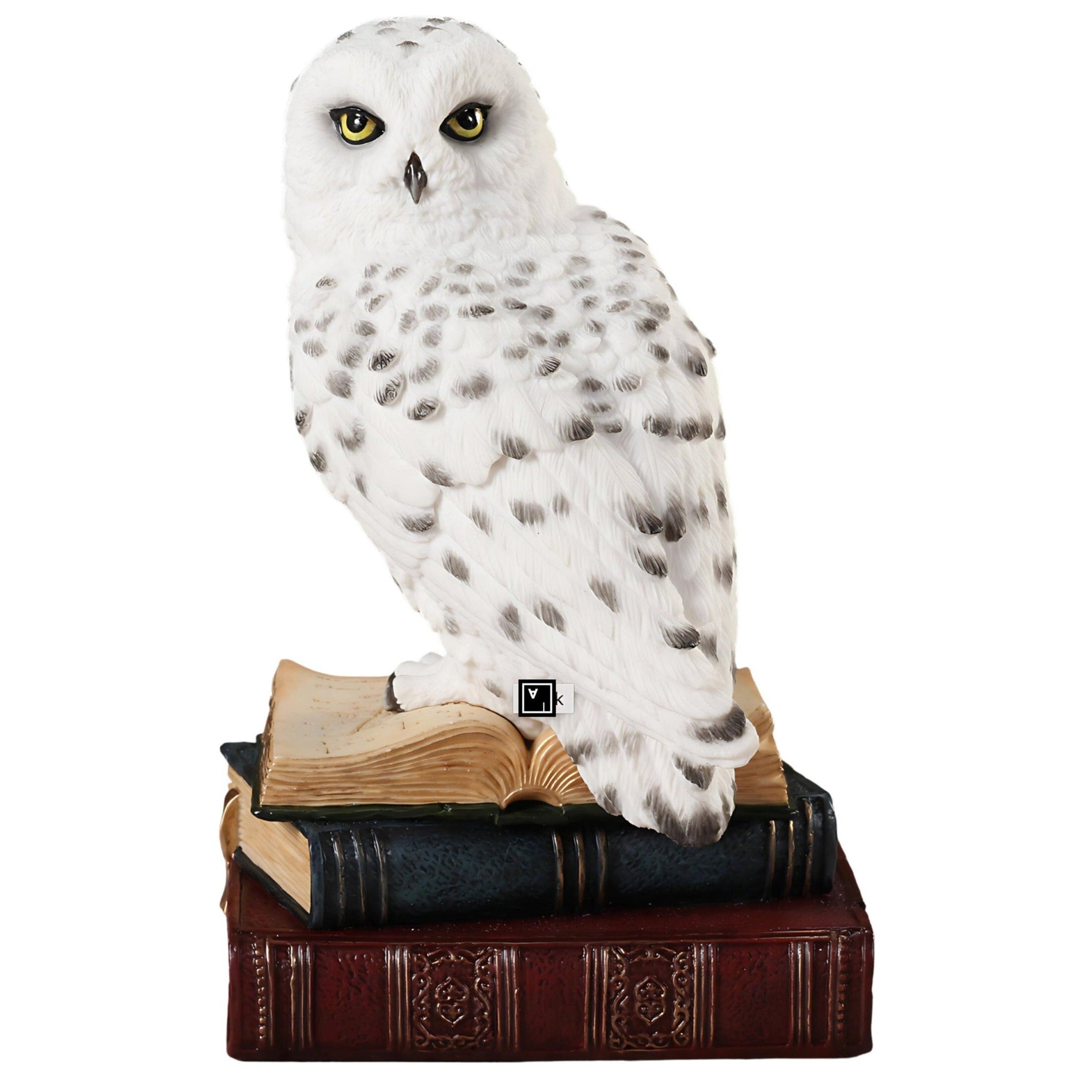 Snowy Owl on book | Animal Sculptures | Home Decor | Handcrafted