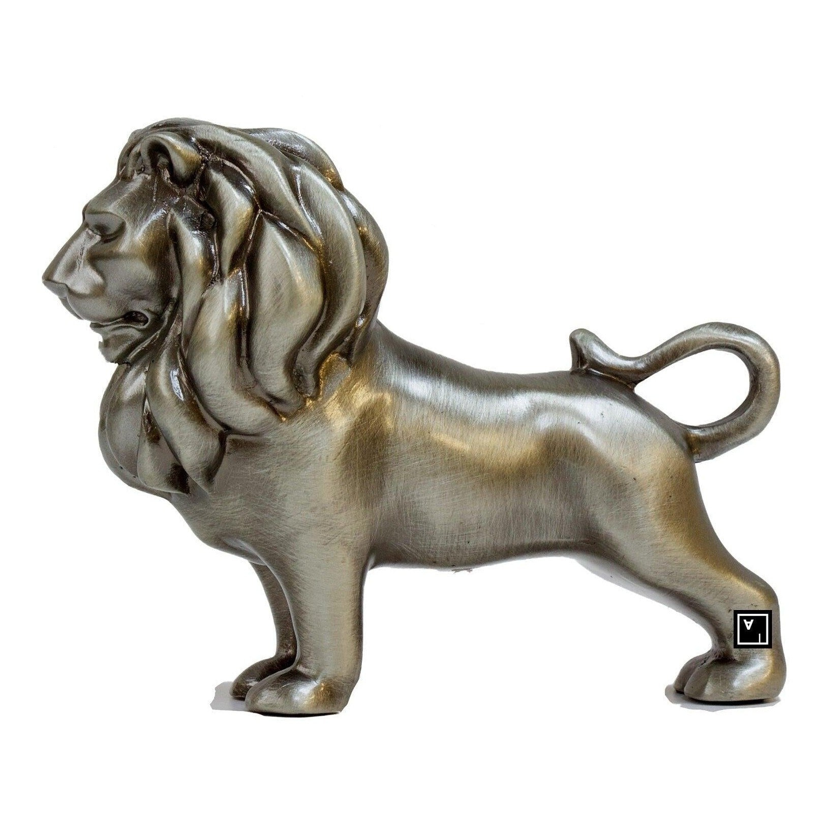 Solid Pewter Lion | Animal Sculptures | Home Decor | Handcrafted