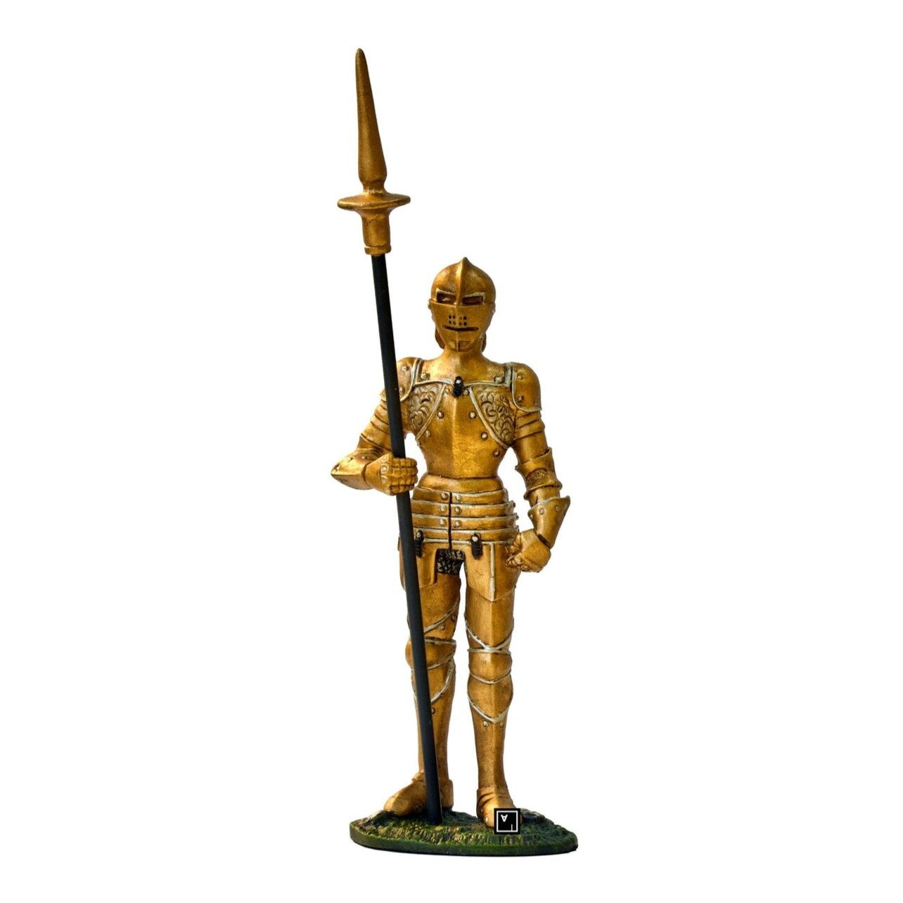 Solid Pewter Medieval Statue. Pewter Military Solider Figurine