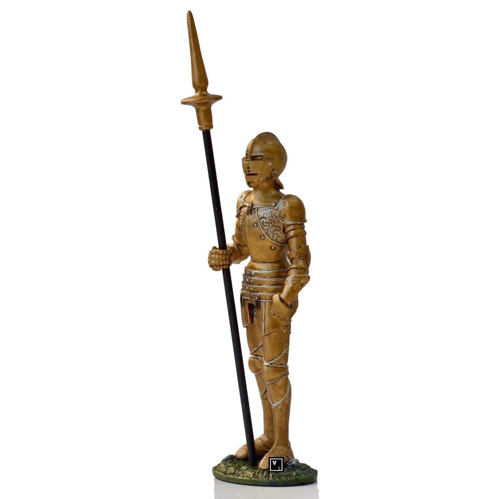 Solid Pewter Medieval Statue. Pewter Military Solider Figurine