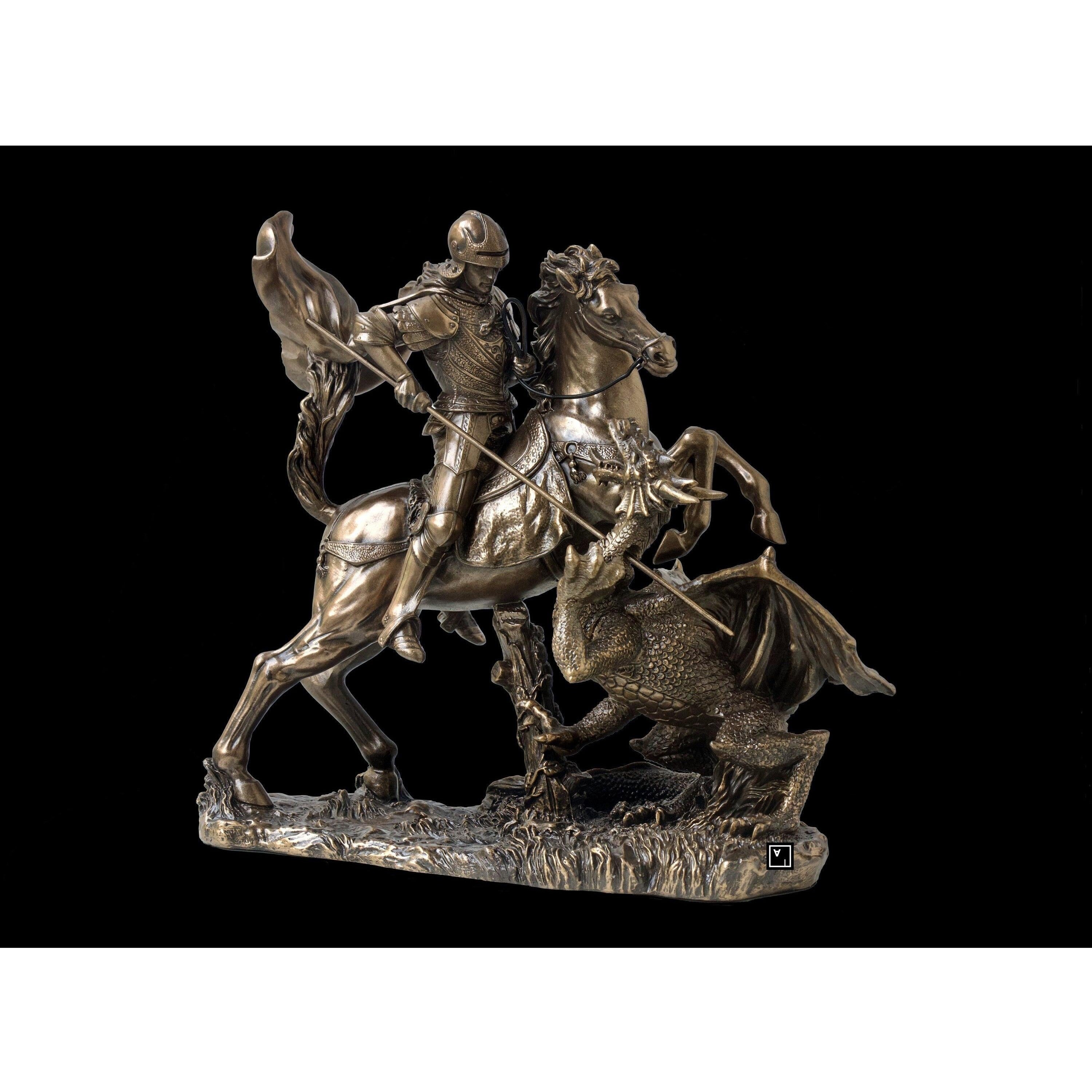 St. George Slaying Dragon | Animal Sculptures | Home Decor