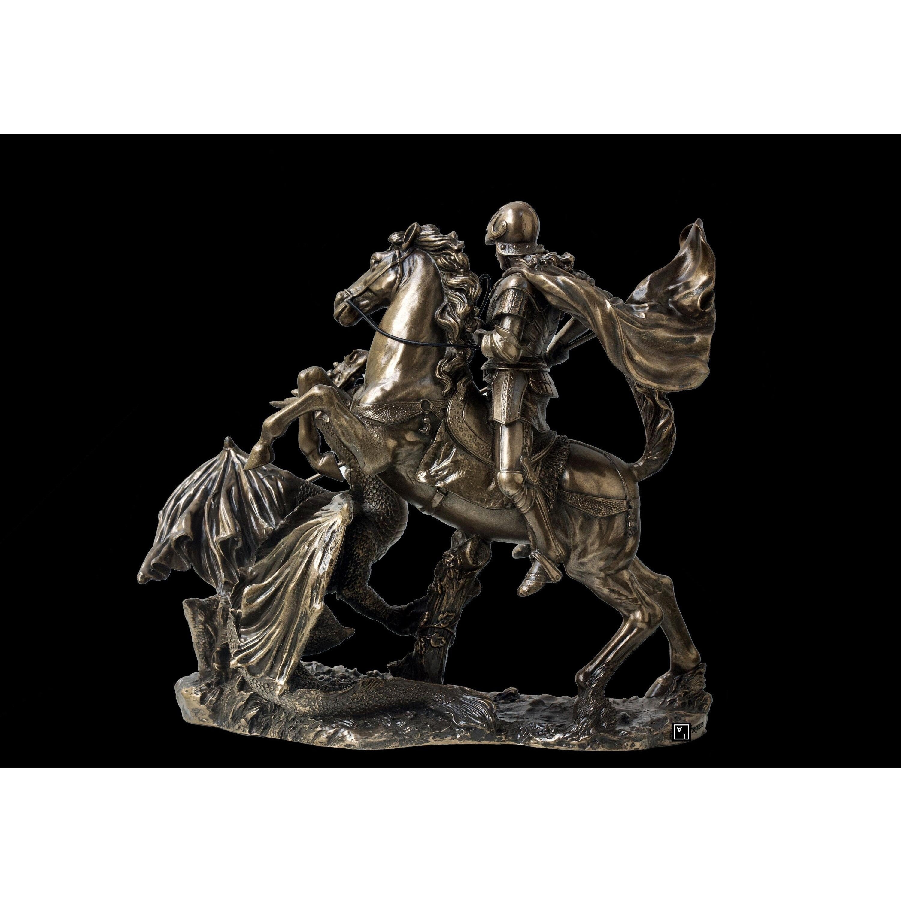 St. George Slaying Dragon | Animal Sculptures | Home Decor