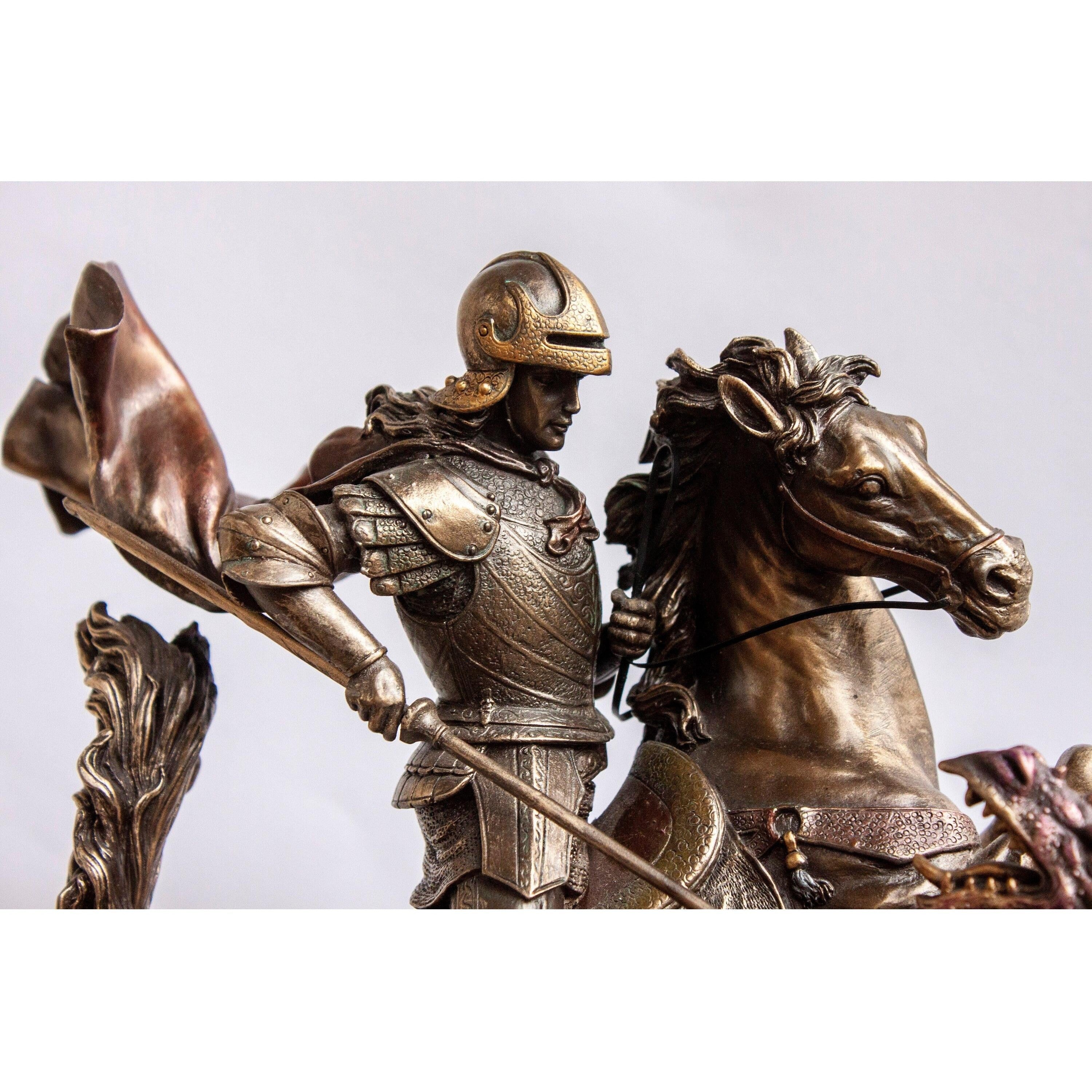 St. George Slaying Dragon | Animal Sculptures | Home Decor