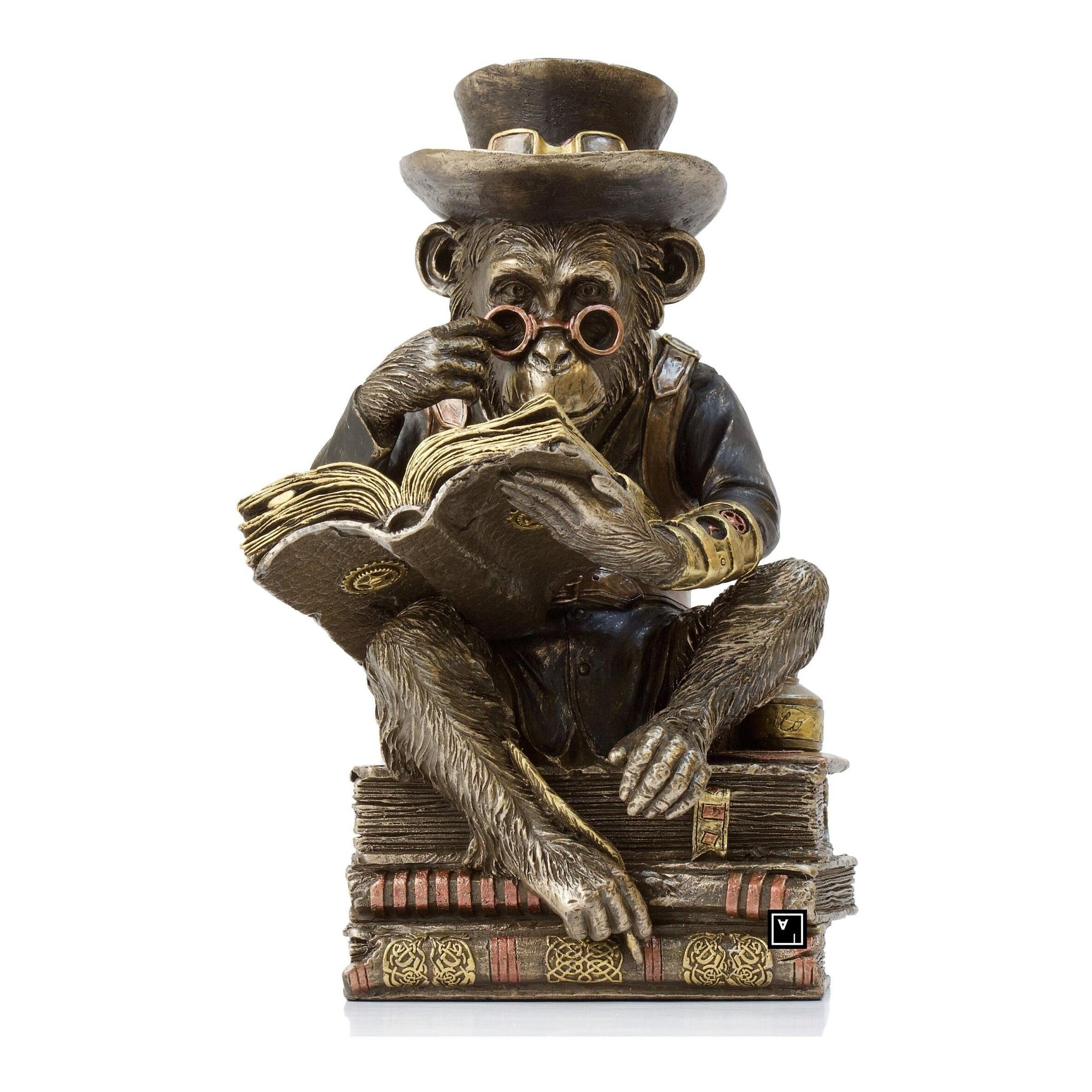 Steampunk Chimpanzee Professor | Animal Sculptures | Home Decor