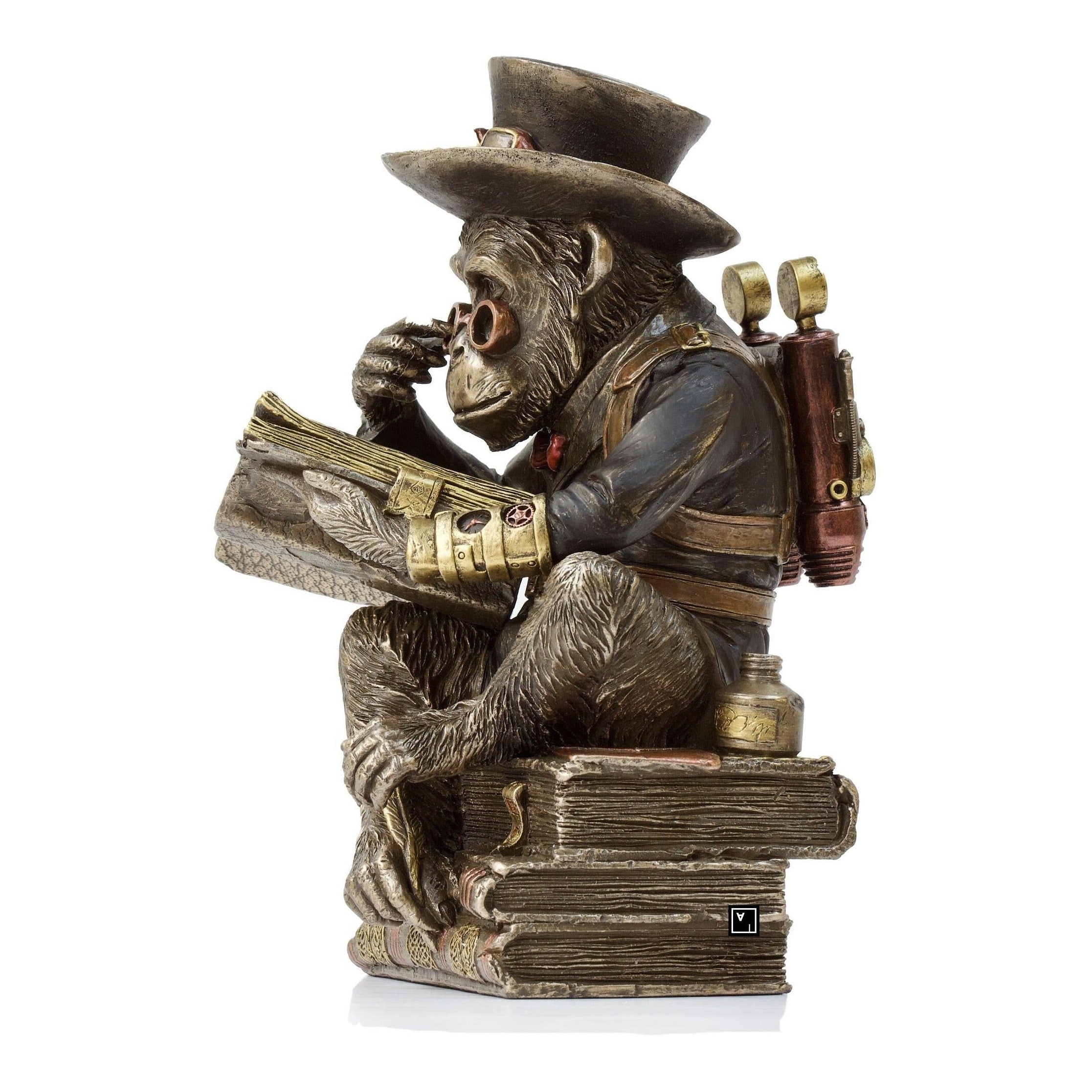 Steampunk Chimpanzee Professor | Animal Sculptures | Home Decor