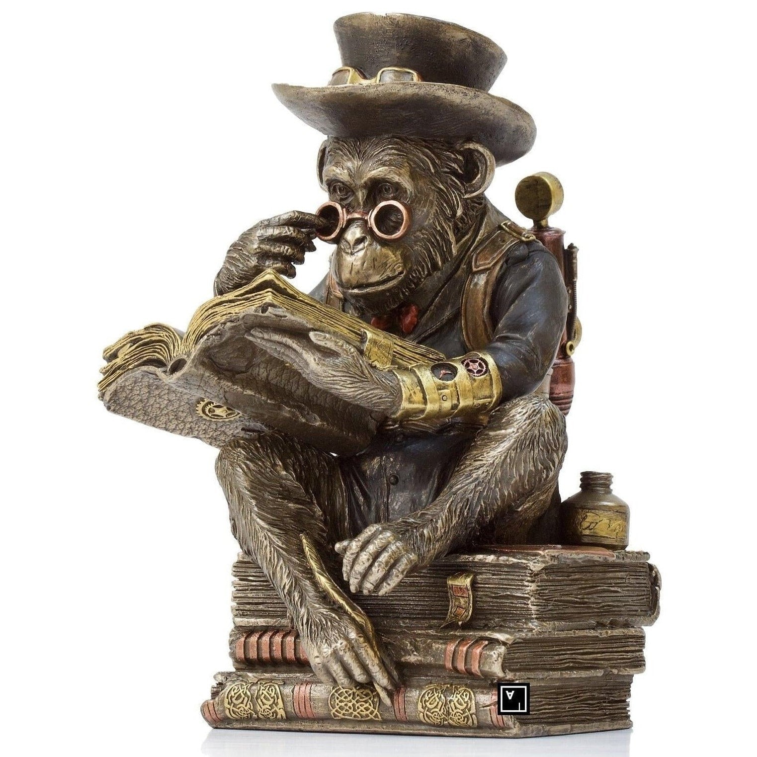 Steampunk Chimpanzee Professor | Animal Sculptures | Home Decor