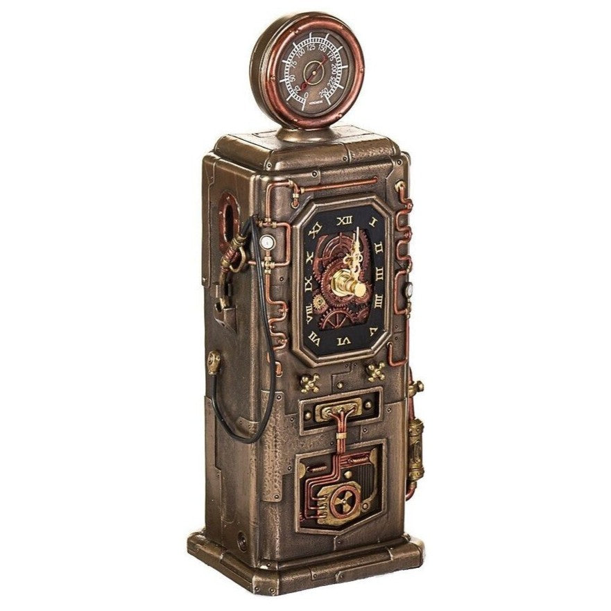 Steampunk Gas Station Desk Clock | Clocks | Home Decor | Handcrafted