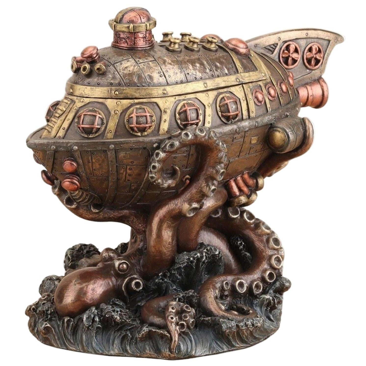 Submarine vs Octopus Trinket Box | Desk & Curio Accessories