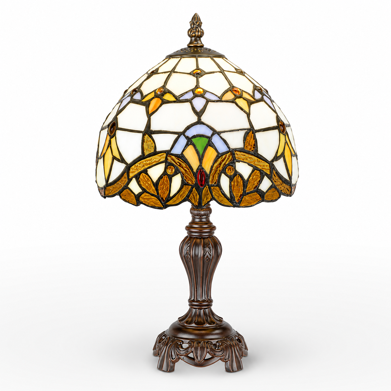 Tiffany Style Table Lamp – Baroque Amber