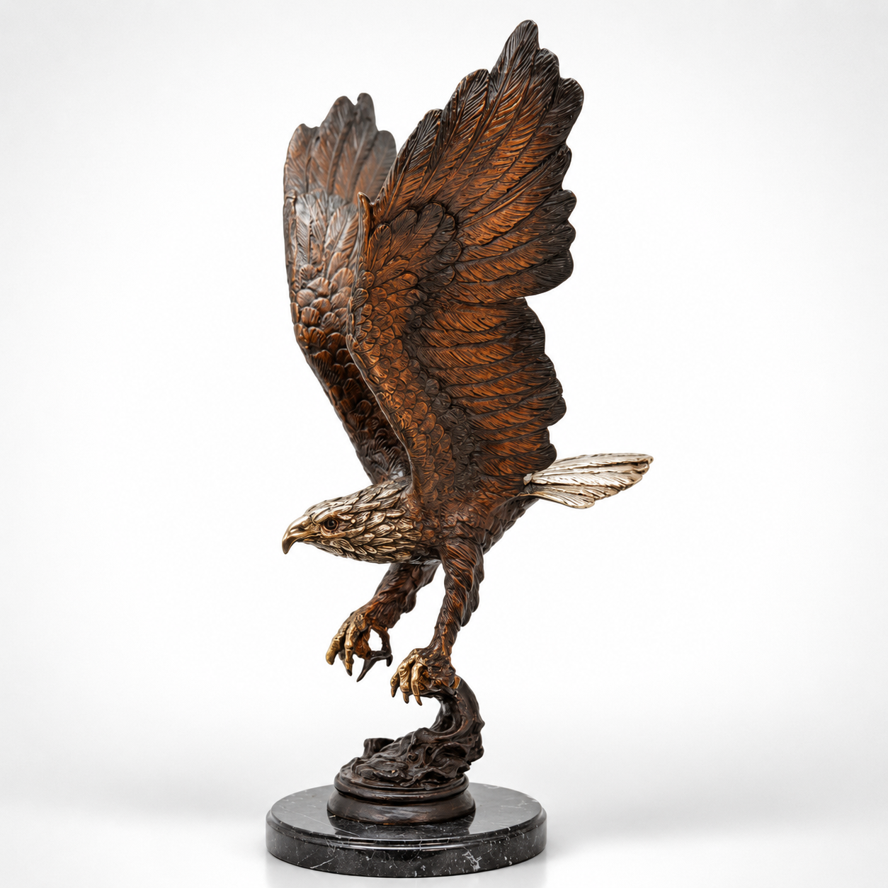 Landing Bald Eagle | Handcrafted Bronze Decor | Gift Idea