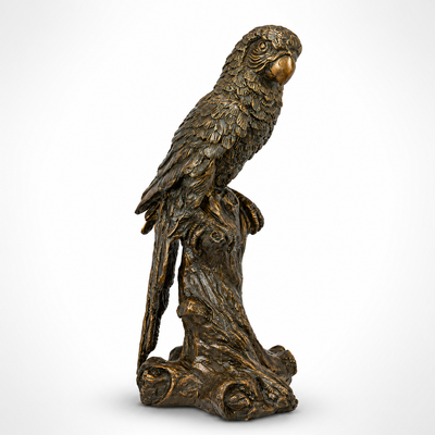 Macaw | Handcrafted Bronze Decor | Unique Home Accent | Gift Idea