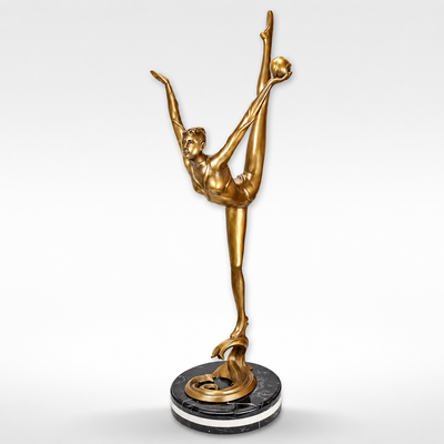 Gymnast Balance Sculpture | Handcrafted Bronze Decor