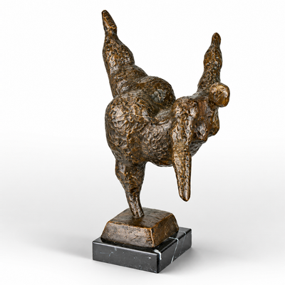 Modernist Bronze Sculpture of a Female Nude Dancer | Handcrafted