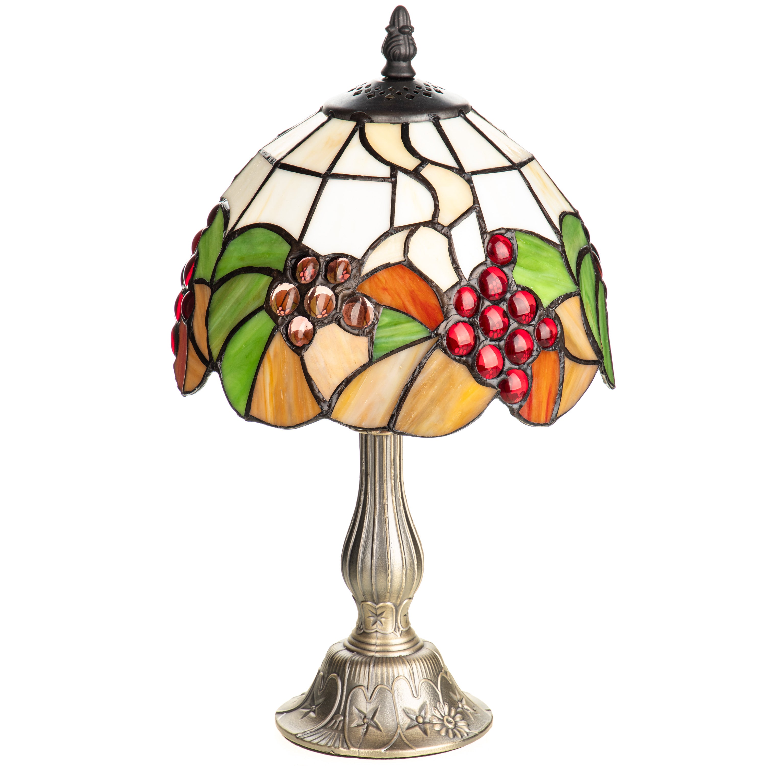 Tiffany Style Table Lamp – Floral Stained Glass – view 1