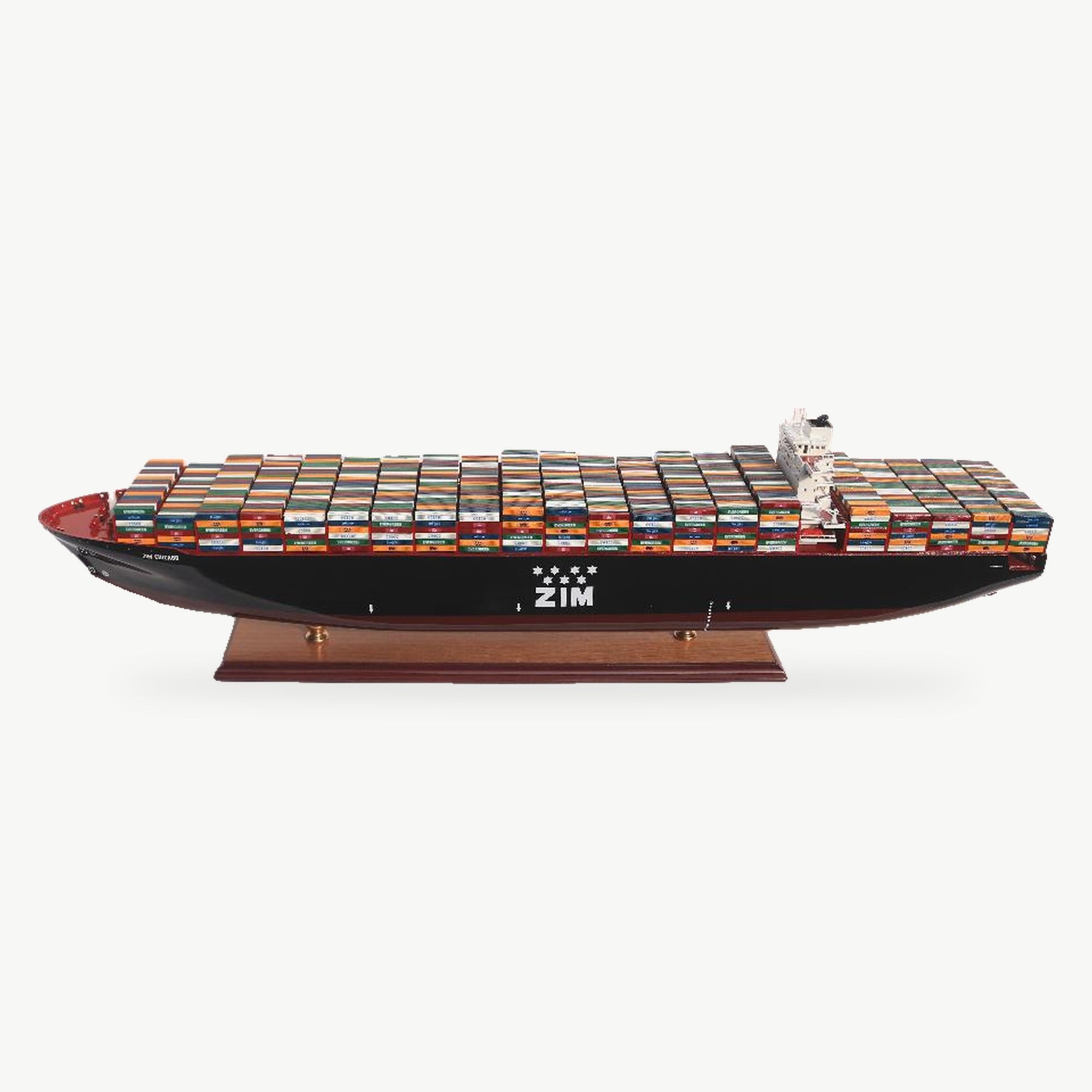ZIM Chicago Container Ship Wooden Model – 101 cm